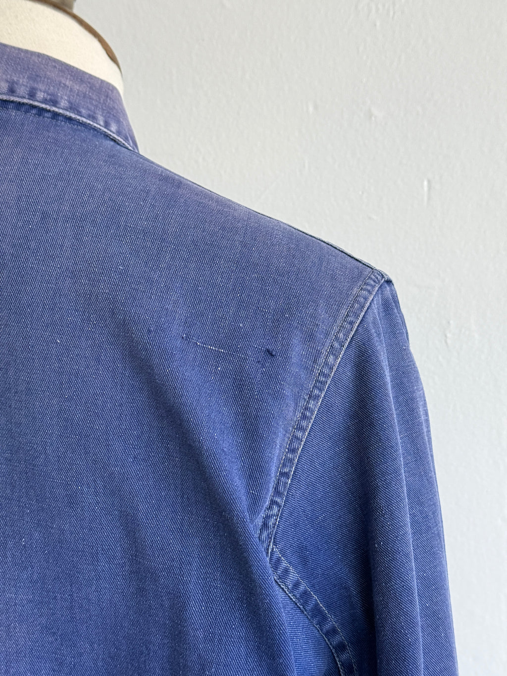 Blue French 1950's/60's Vintage Workwear Chore Jacket CH468 - Small