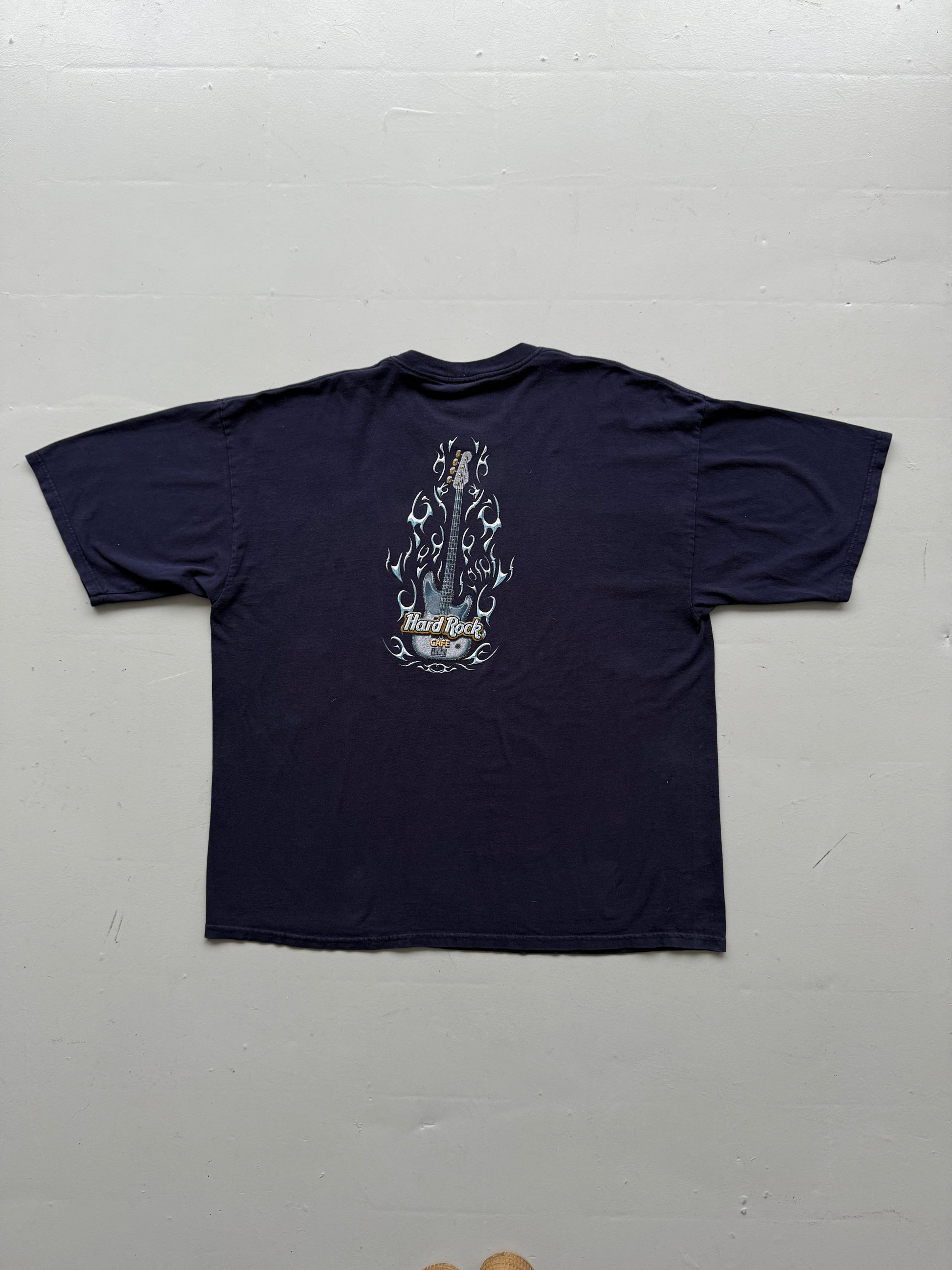 Navy Blue Hard Rock Cafe 90's Vintage Graphic T-Shirt - XXL