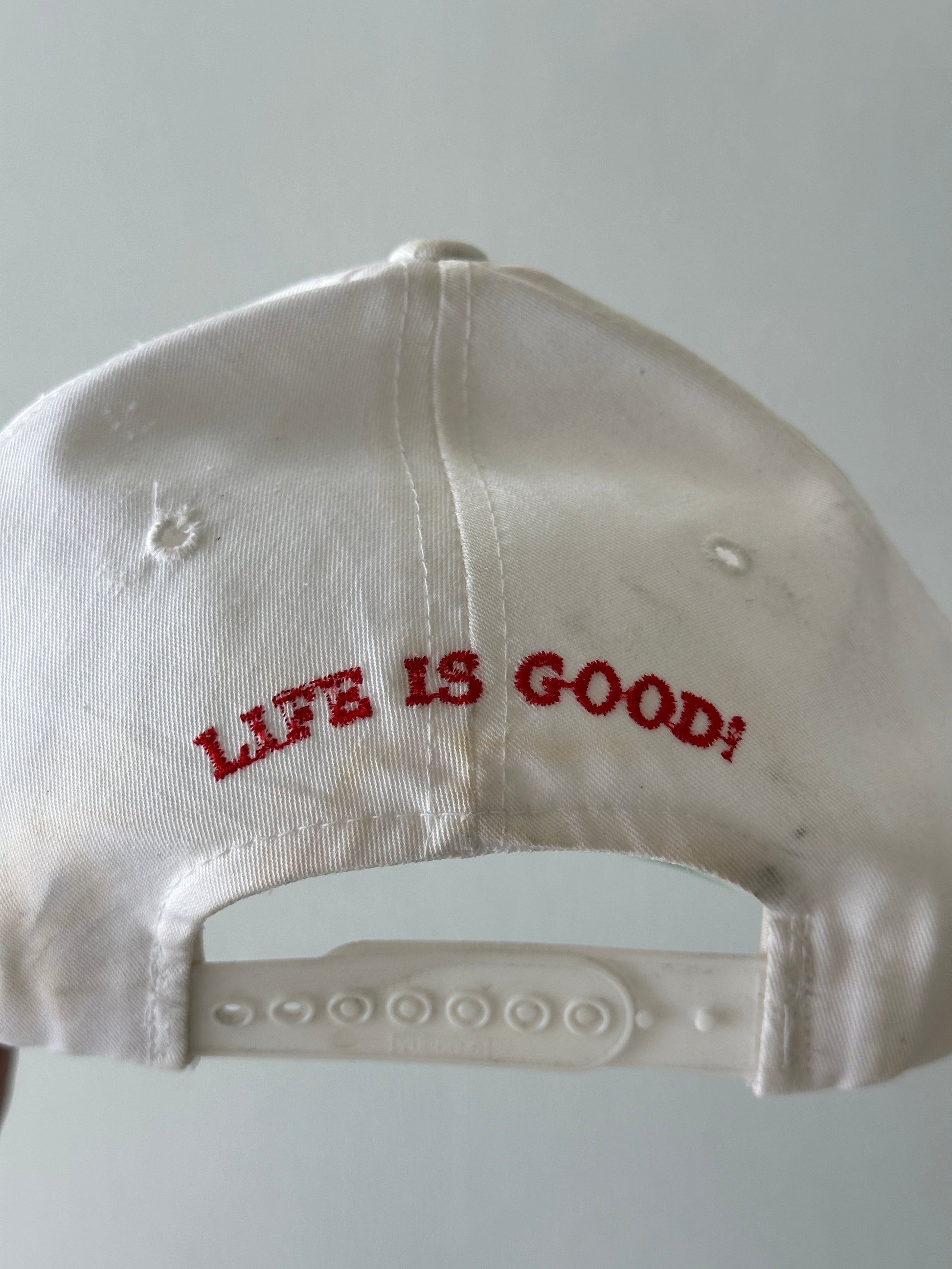 White Miller Lite Beer Maryland 90's Vintage SnapBack Trucker Cap