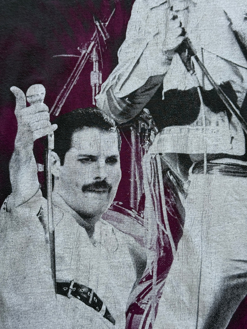 Grey Freddie Mercury Queen 90s Vintage Single Stitch Graphic Band T-Shirt -Large
