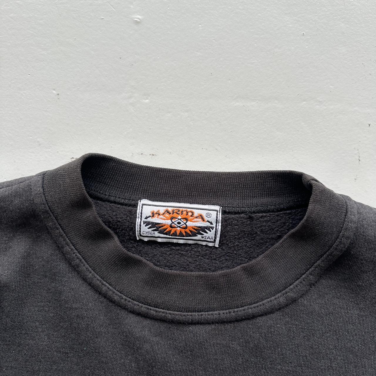 Faded Grey Karma Techno 90’s Vintage Graphic Sweatshirt - XL