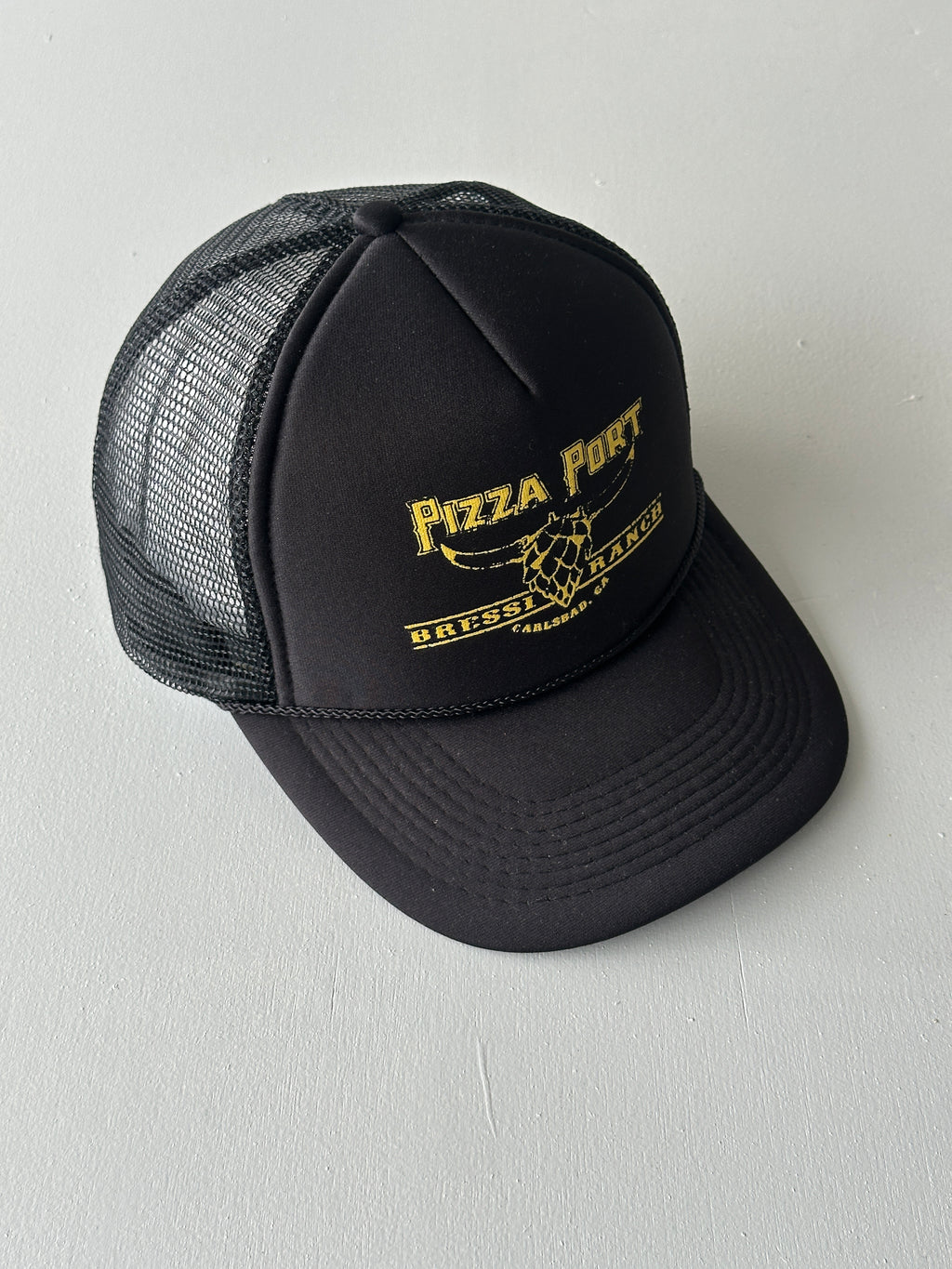 Black Pizza Port Bressi Ranch Vintage Foam and Mesh SnapBack Trucker Cap