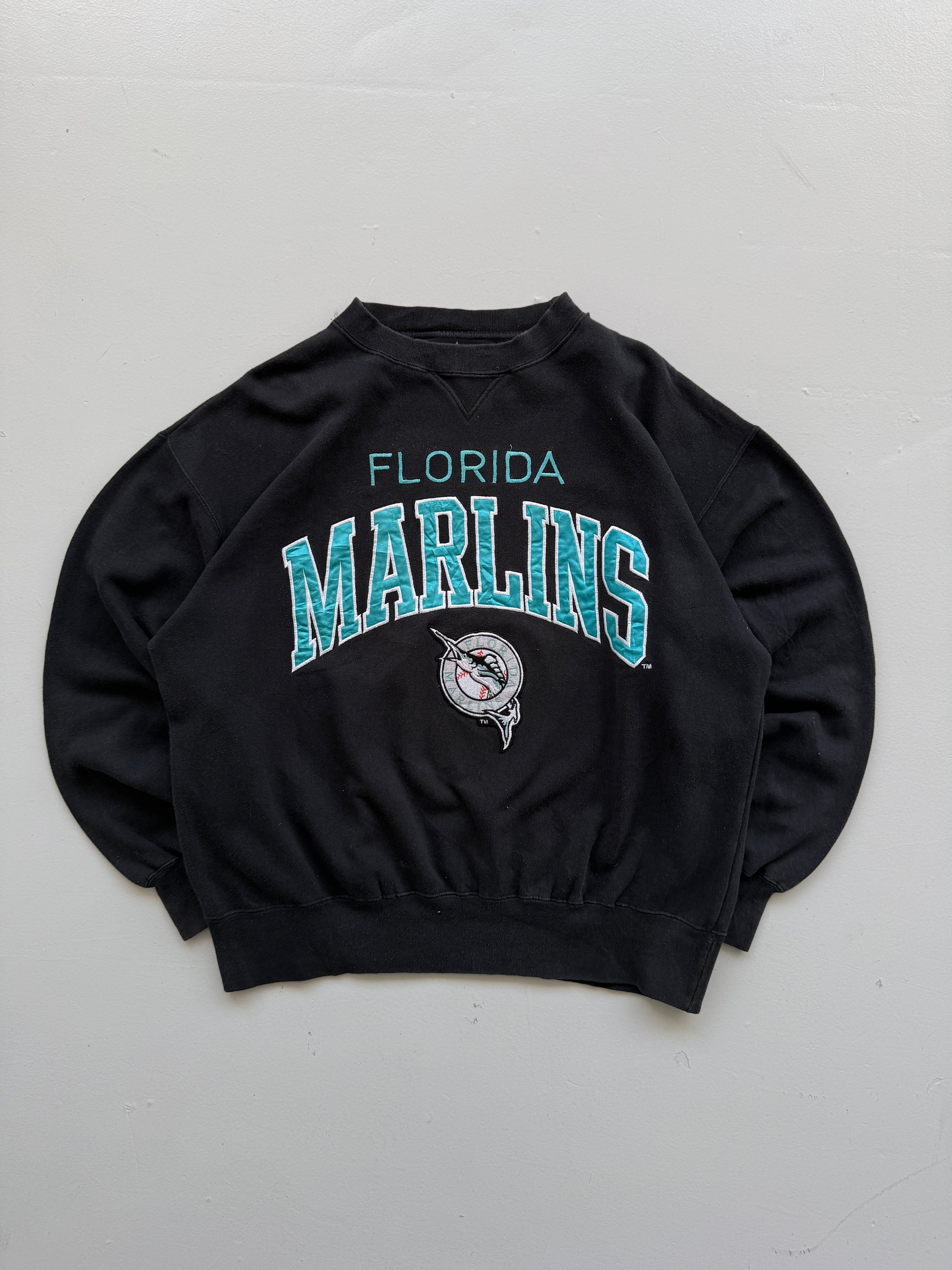Logo Athletic Florida Marlins 90's Vintage MLB Sweatshirt - XL