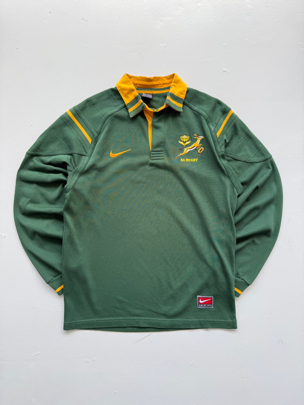 Nike SA Rugby Springboks Vintage Long Sleeve Rugby Polo - Small