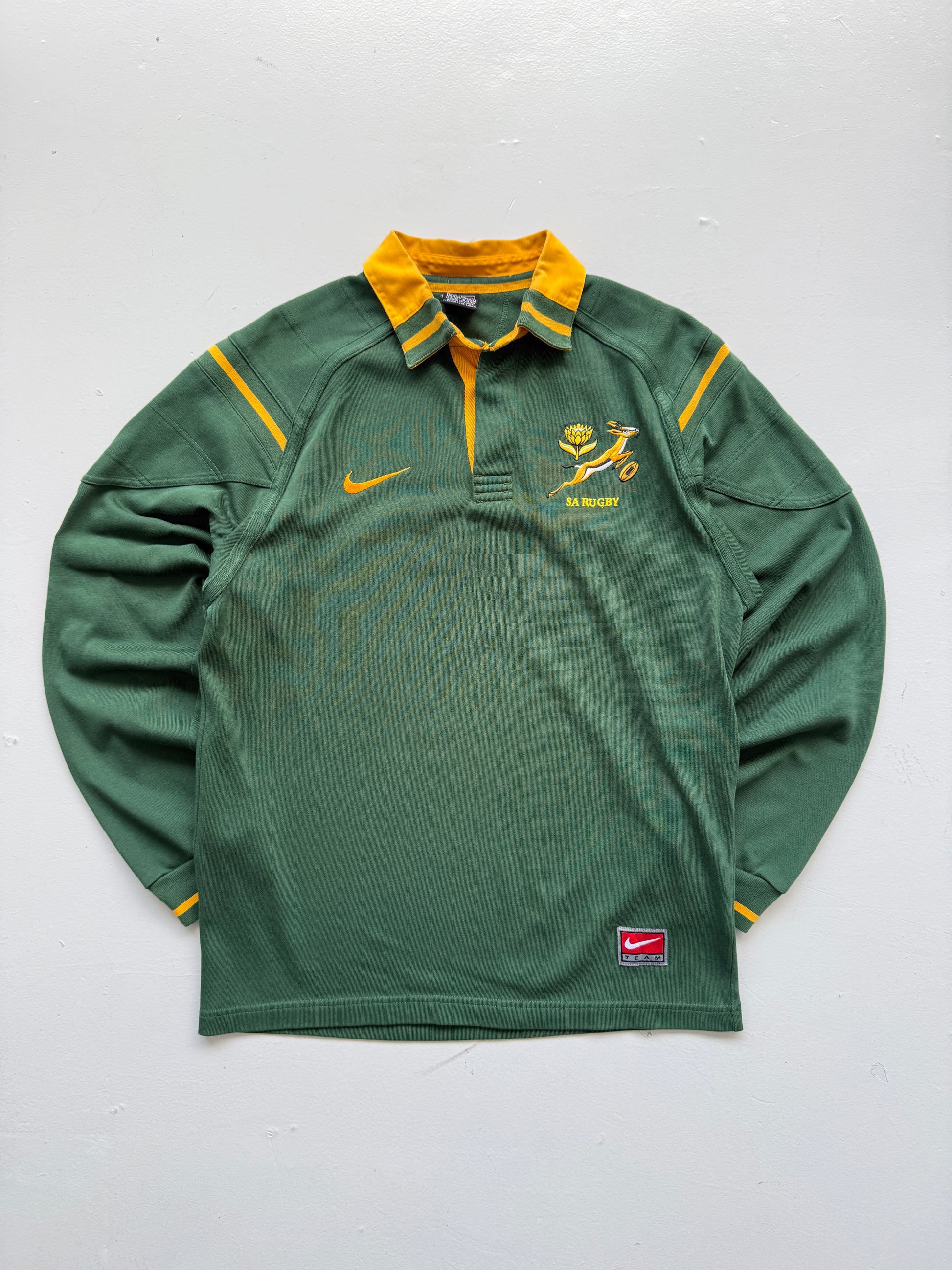 Nike SA Rugby Springboks Vintage Long Sleeve Rugby Polo - Small