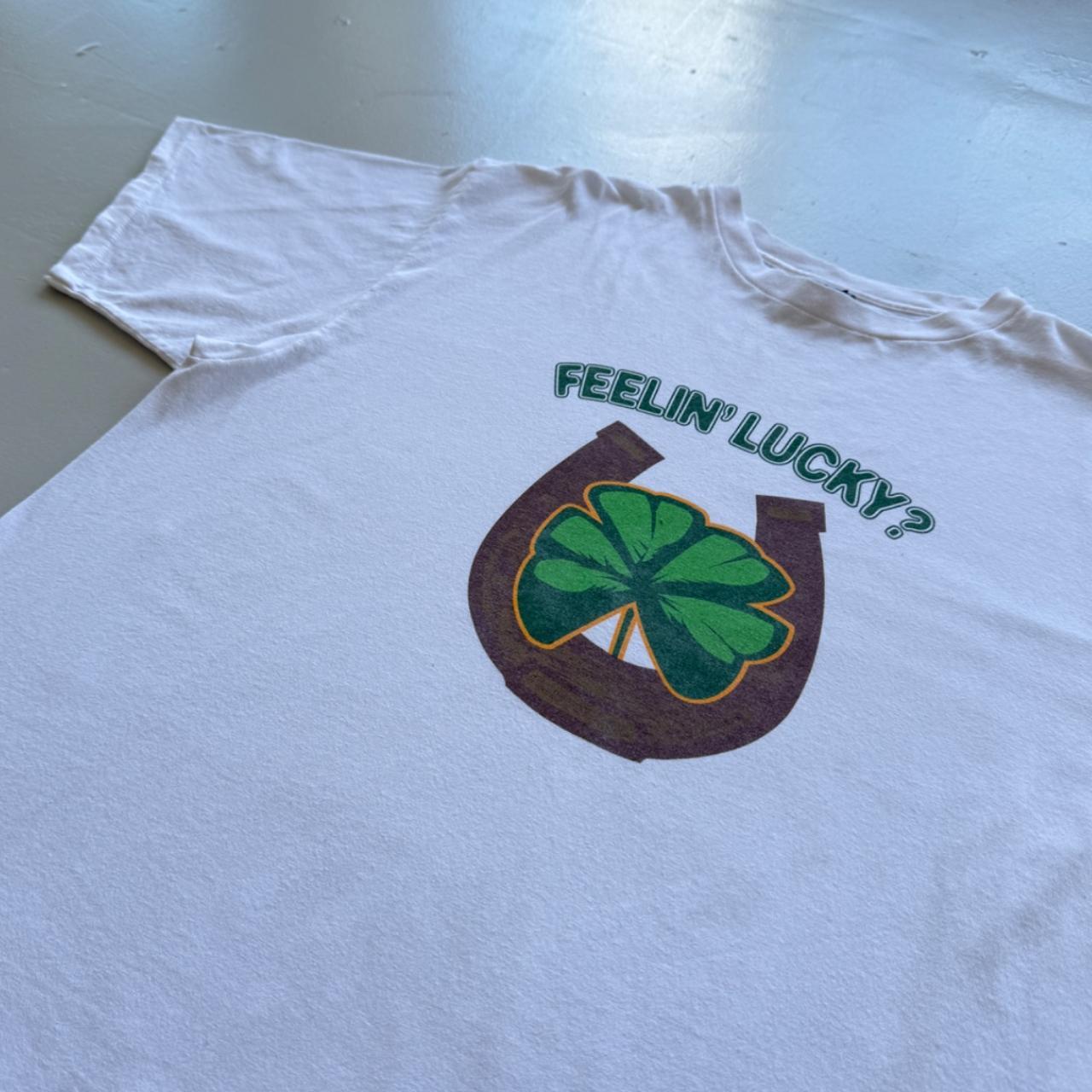 White St. Patrick's Day Vintage 90s T-shirt - XXL