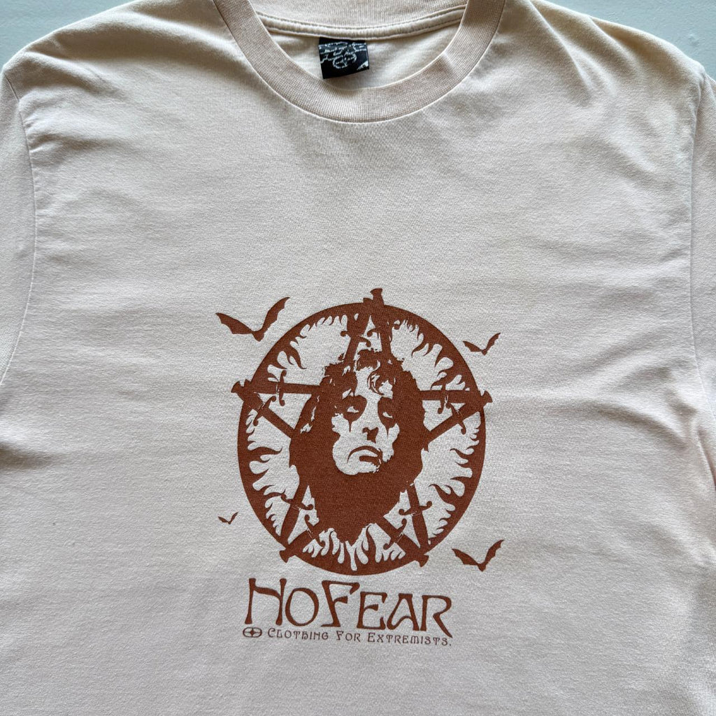 Tan Alice Cooper No Fear Vintage 00s T-shirt - Small