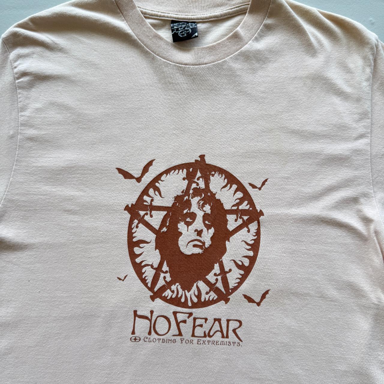 Tan Alice Cooper No Fear Vintage 00s T-shirt - Small