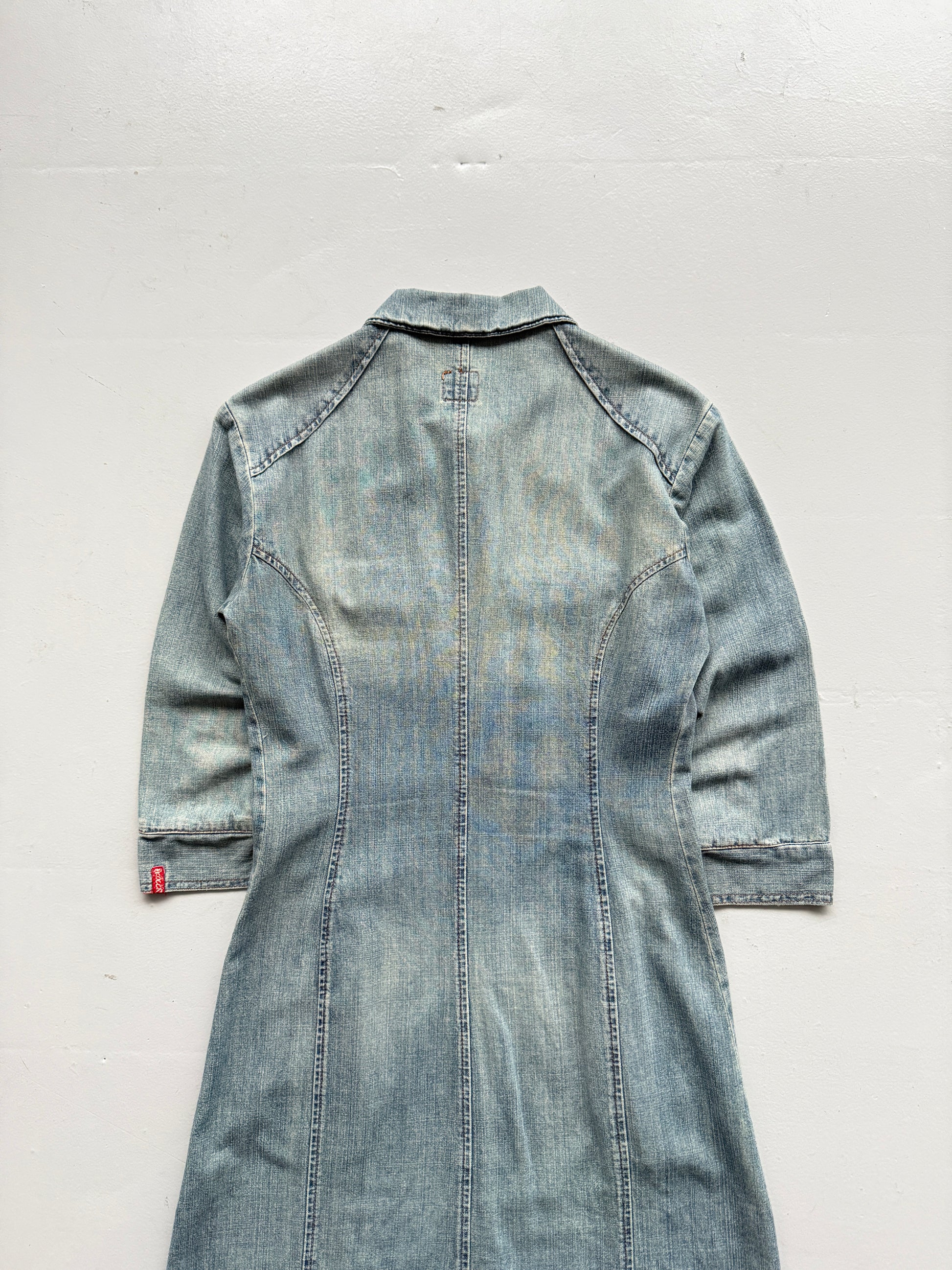 Light Blue Kocca 00's Vintage Y2K Maxi Denim Dress - Small