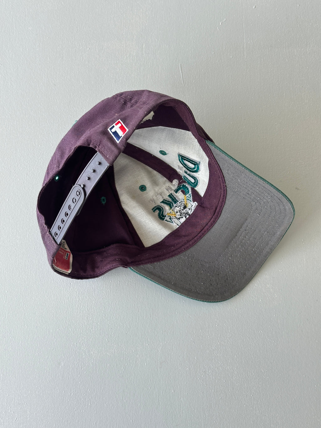 Purple / Teal Anaheim Mighty Ducks NHL 90's Vintage SnapBack Trucker Cap