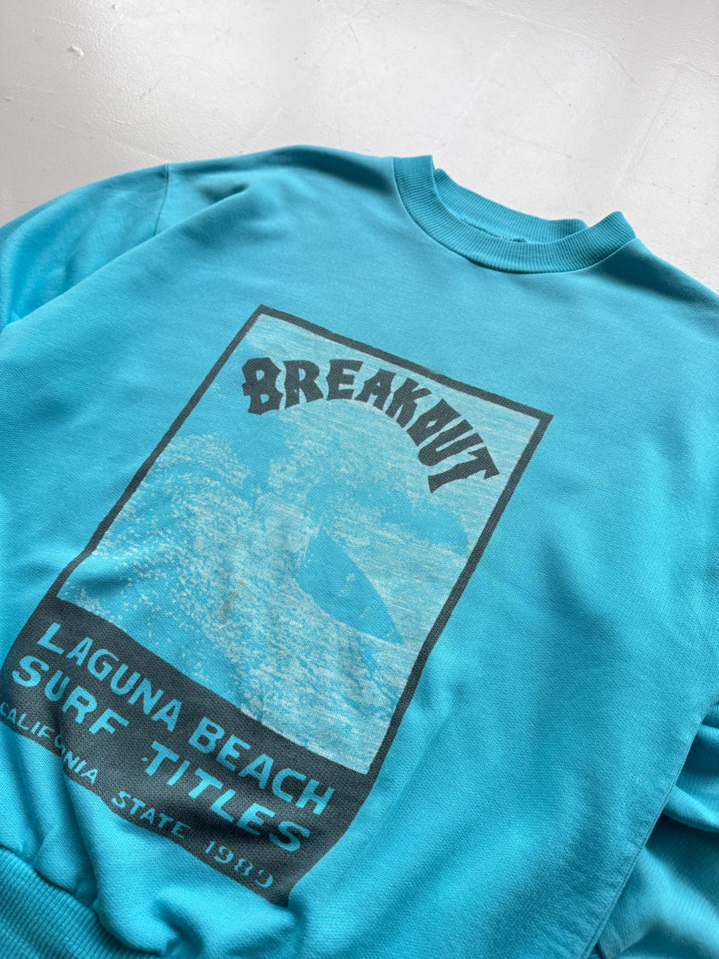 Blue Breakout 90's Vintage Graphic Sweatshirt Jumper - Small