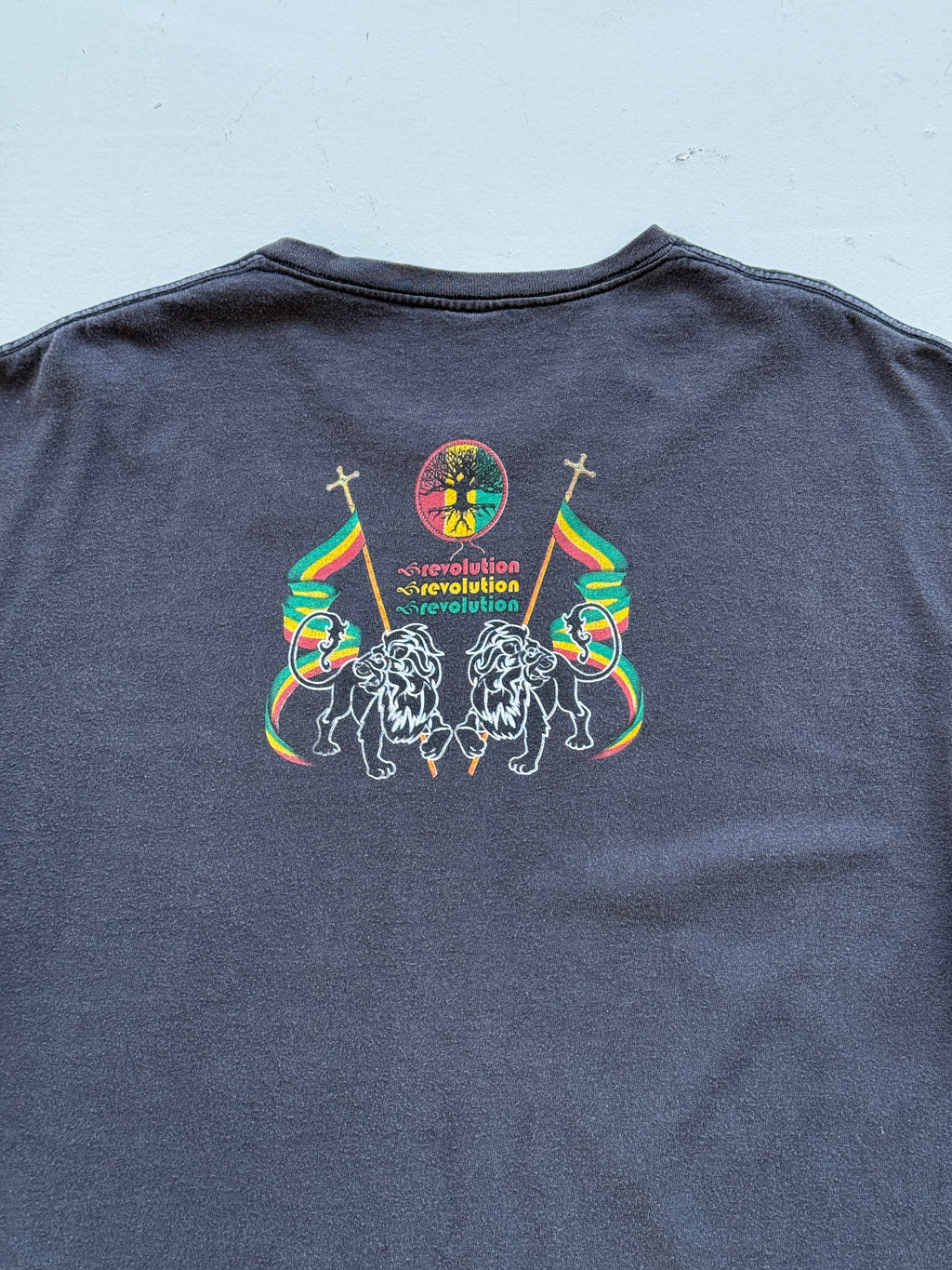Black Heidi Selassie 00's Vintage Political Graphic T-Shirt - Large