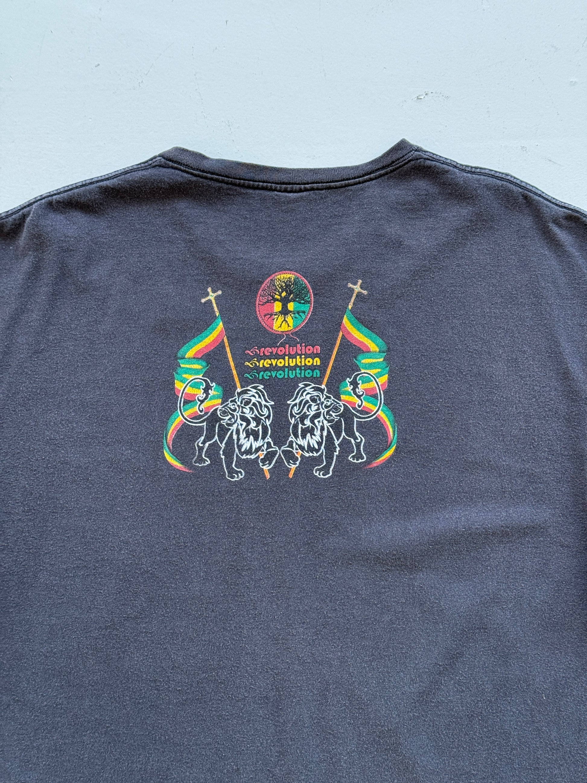 Black Heidi Selassie 00's Vintage Political Graphic T-Shirt - Large