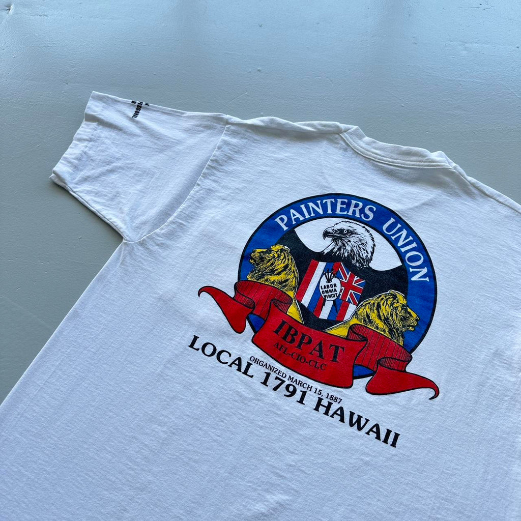 White Hawaii Painters Union Vintage 90’s T-shirt - Large