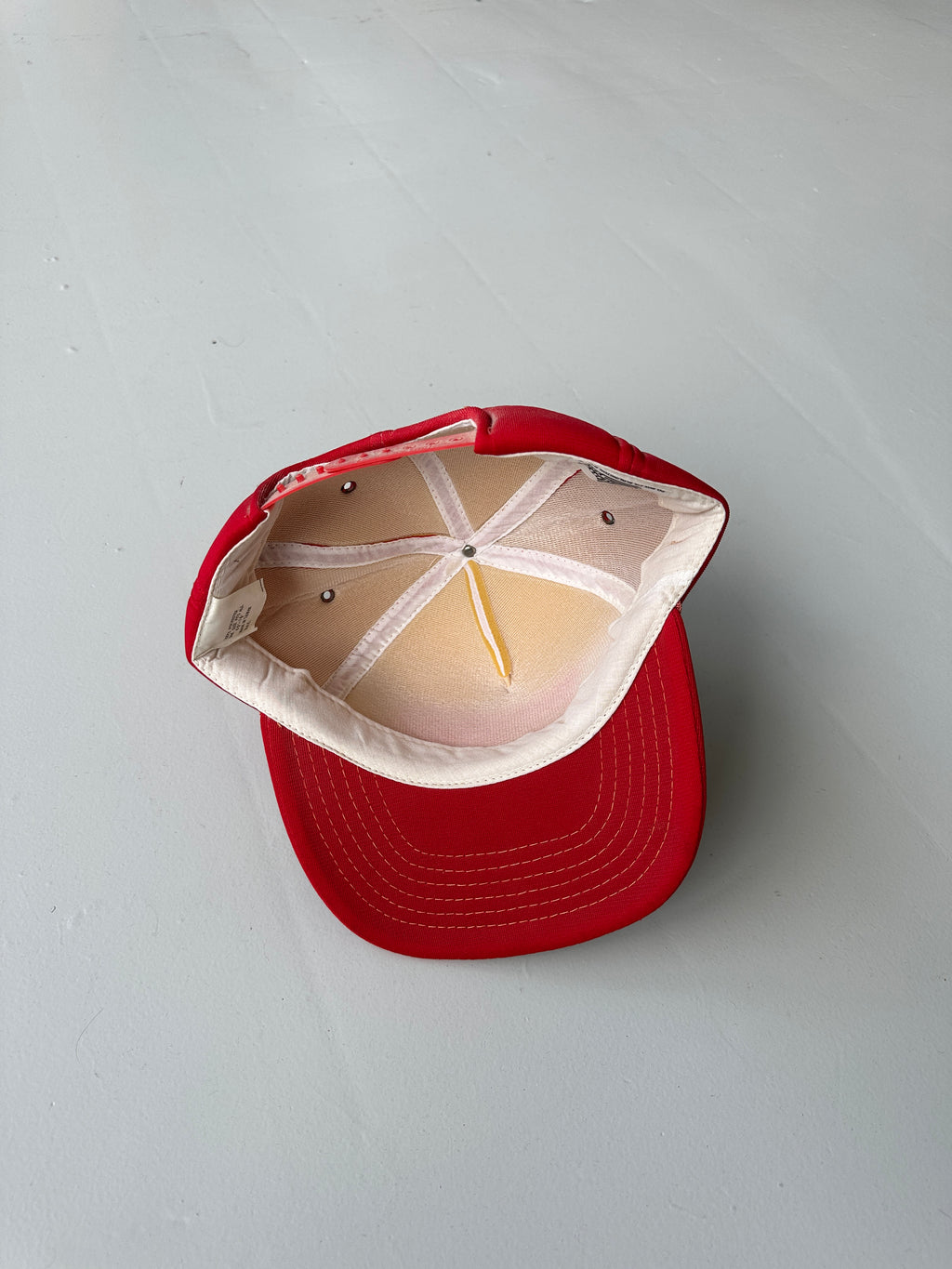 White / Red Womack Electric Supply Vintage Foam SnapBack Trucker Cap