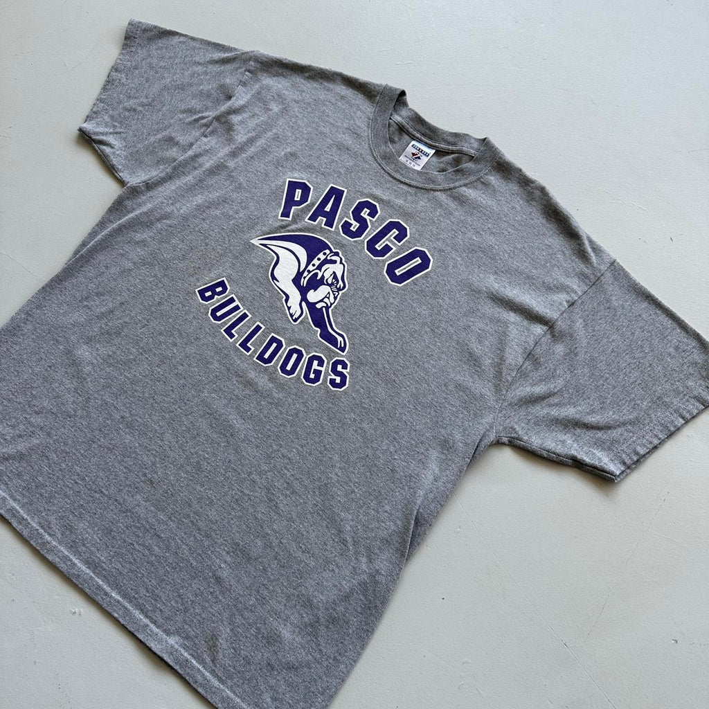 Grey Pasco Bulldogs 00s Vintage T-shirt - XL