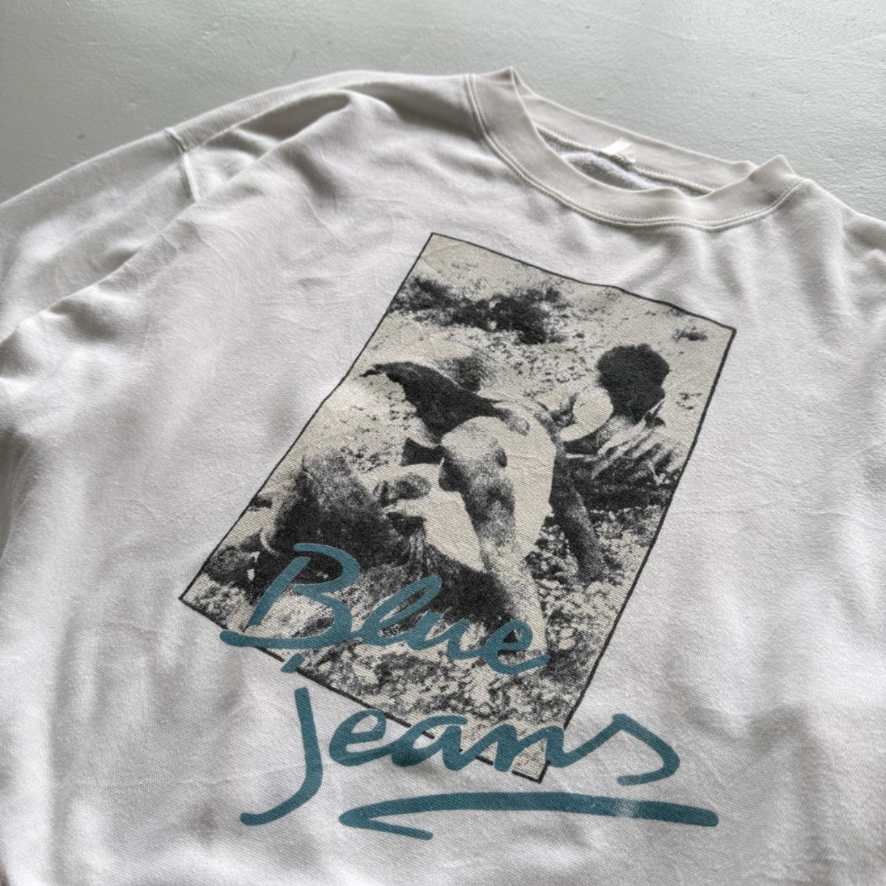 White Blue Jeans 90’s Vintage Graphic Sweatshirt - Medium