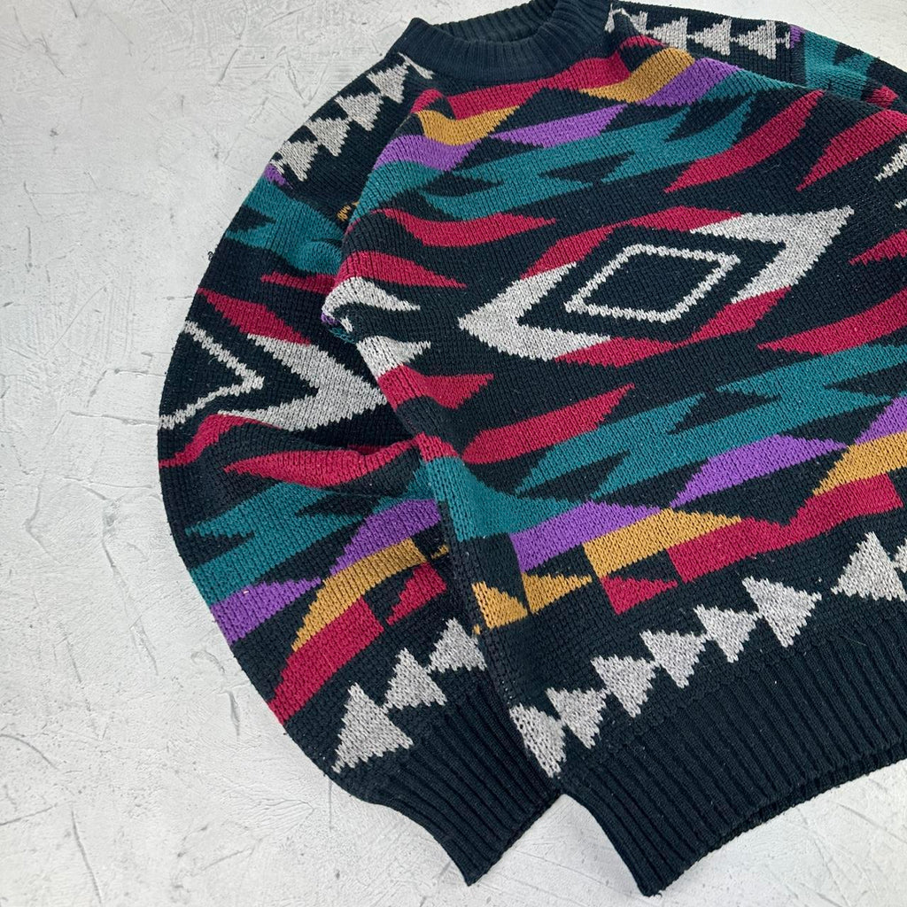 Navajo 90's Knitted Sweatshirt - Small