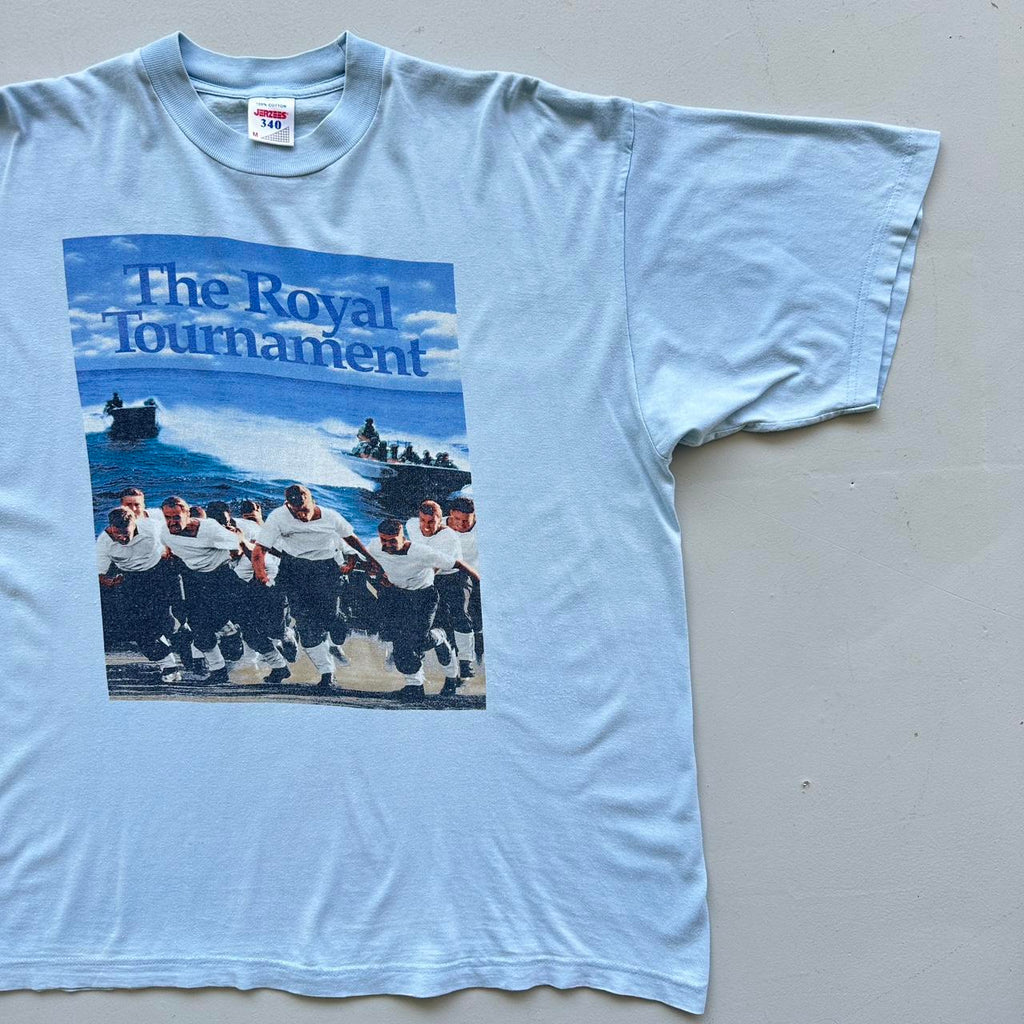 Light Blue The Royal Tournament Vintage 90's T-shirt - Large