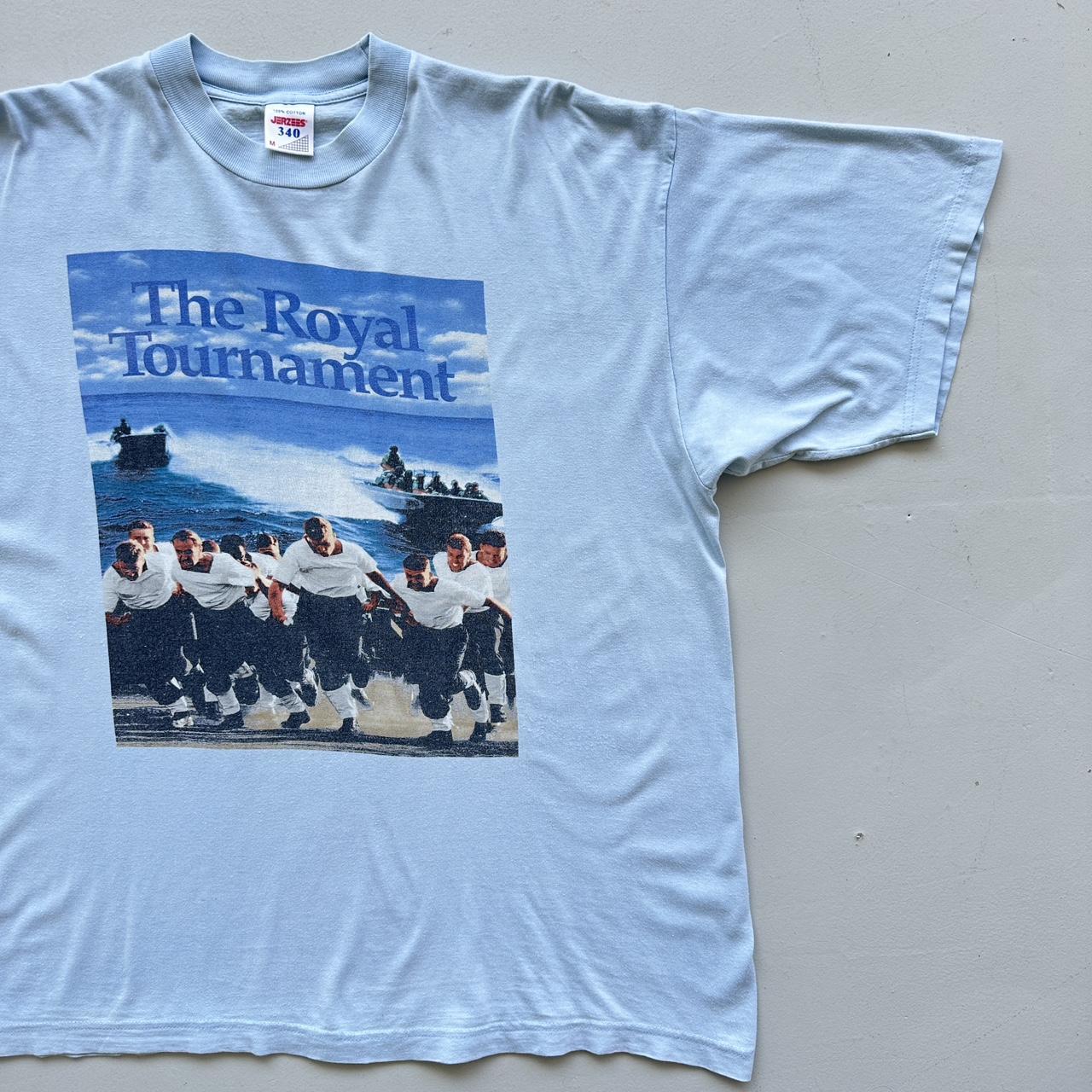 Light Blue The Royal Tournament Vintage 90's T-shirt - Large