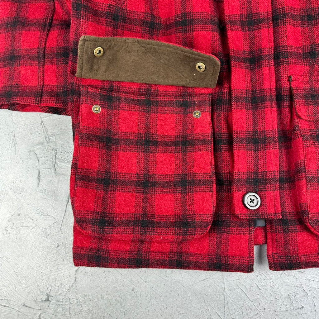 Red Buffalo Plaid L.L Bean 90s vintage Mackinaw Jacket - Small