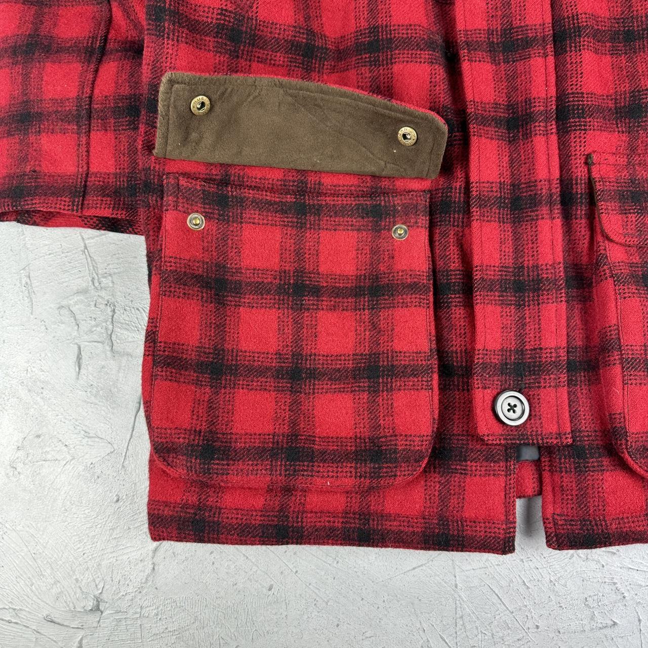 Red Buffalo Plaid L.L Bean 90s vintage Mackinaw Jacket - Small