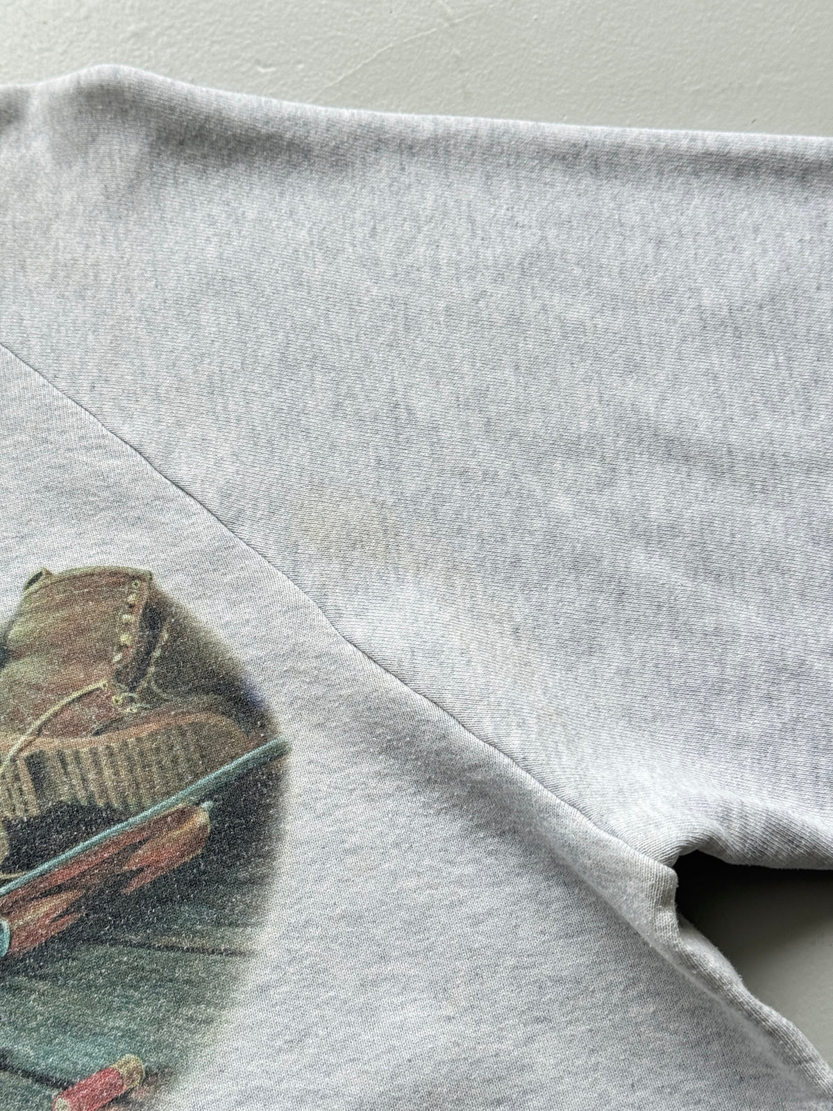 Grey Hunting Dogs Raglan 90's Vintage Graphic Sweatshirt - Medium