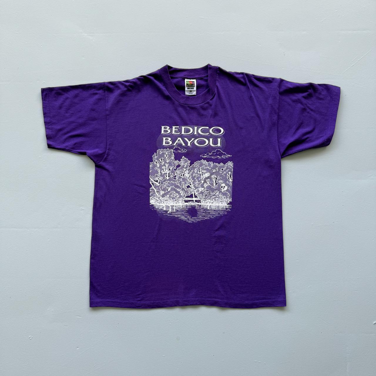 Purple Bedico Bayou Vintage 90s T-shirt - XL