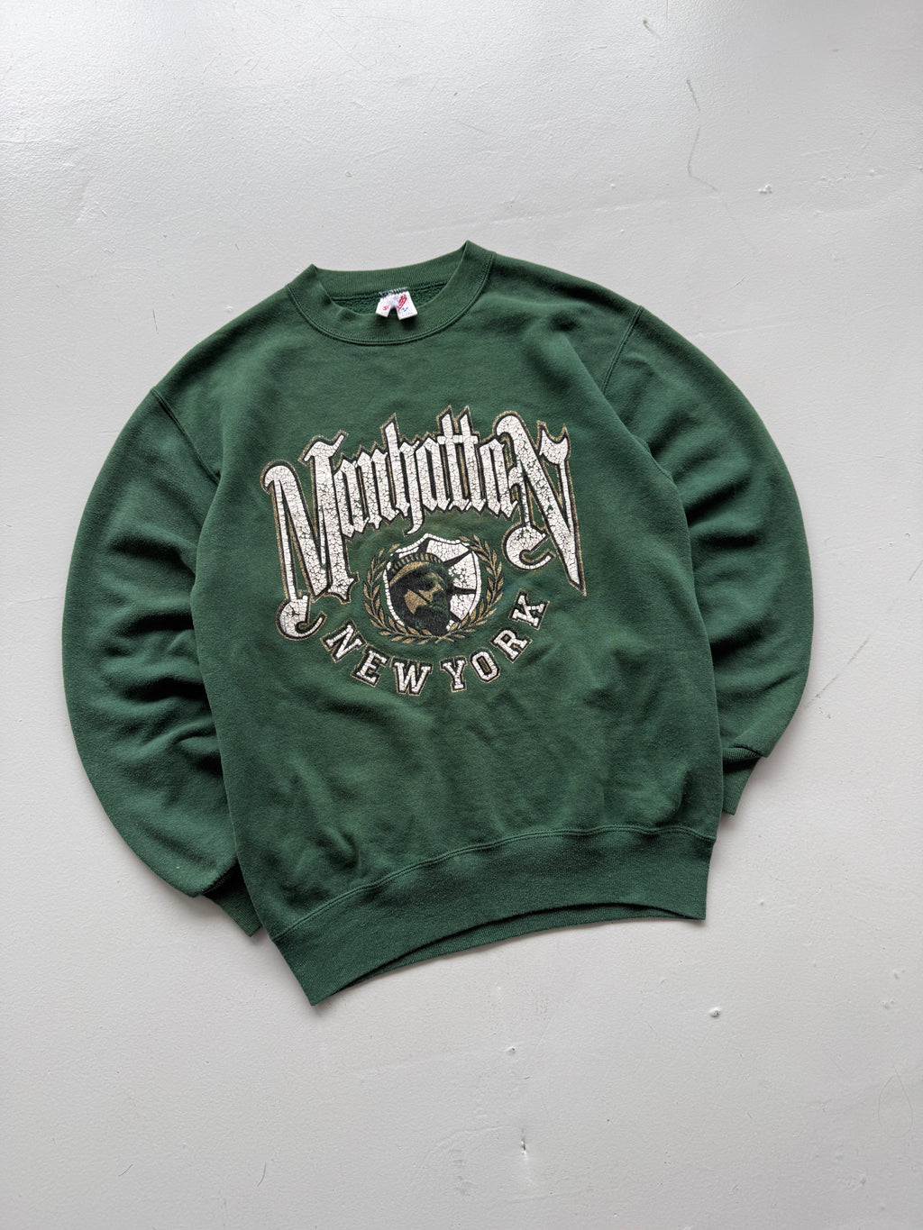 Manhattan New York University 90's Vintage Crewneck Sweatshirt - Small