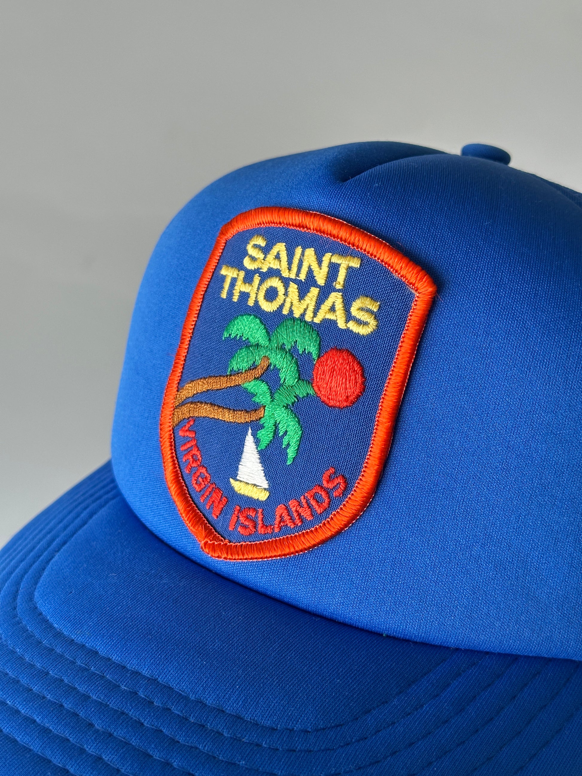 Blue Vintage SnapBack Trucker Cap Foam & Mesh Saint Thomas Virgin Islands