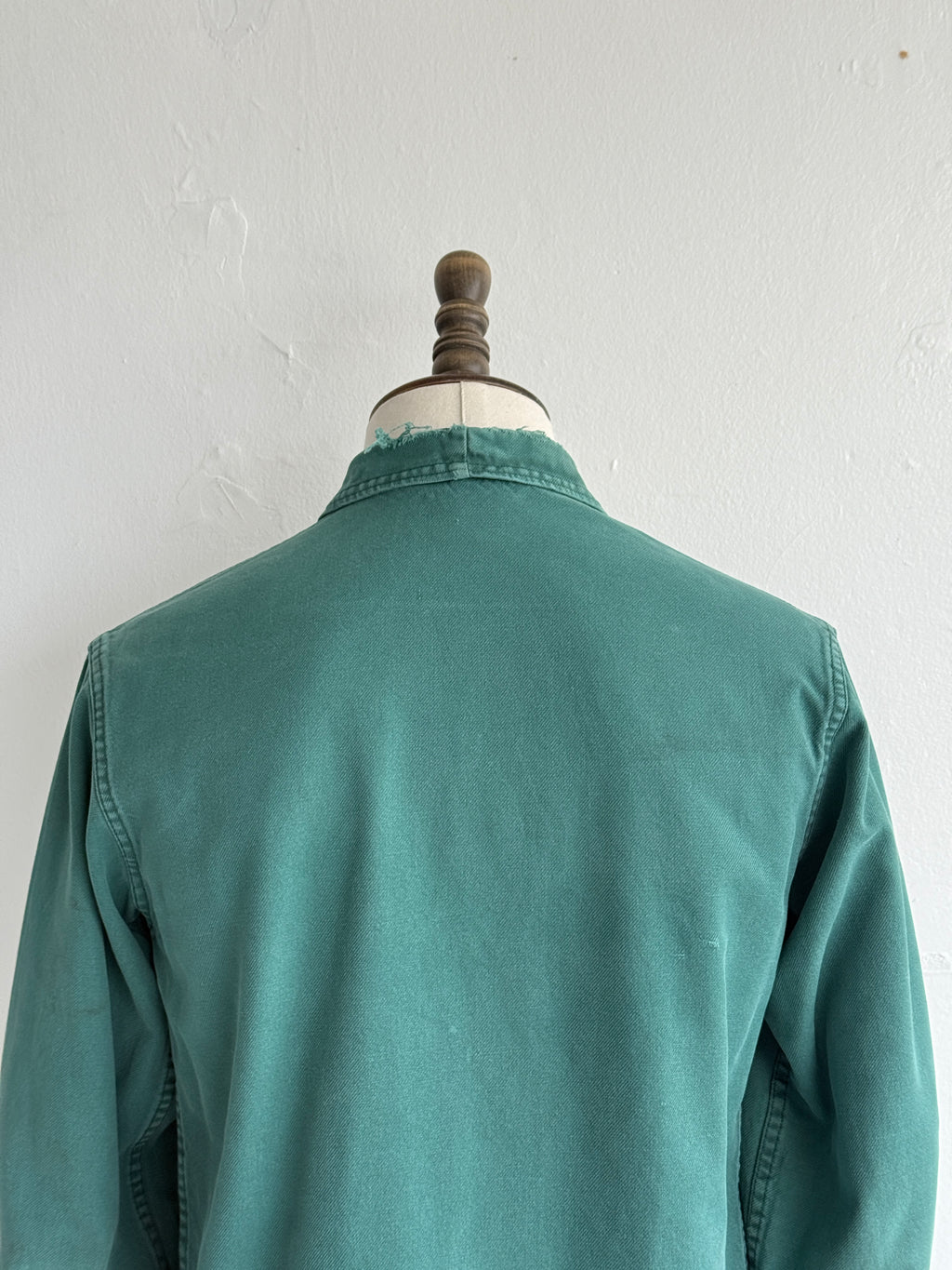 Thrashed Green French 70's Vintage Workwear Chore Jacket CH518 - Small