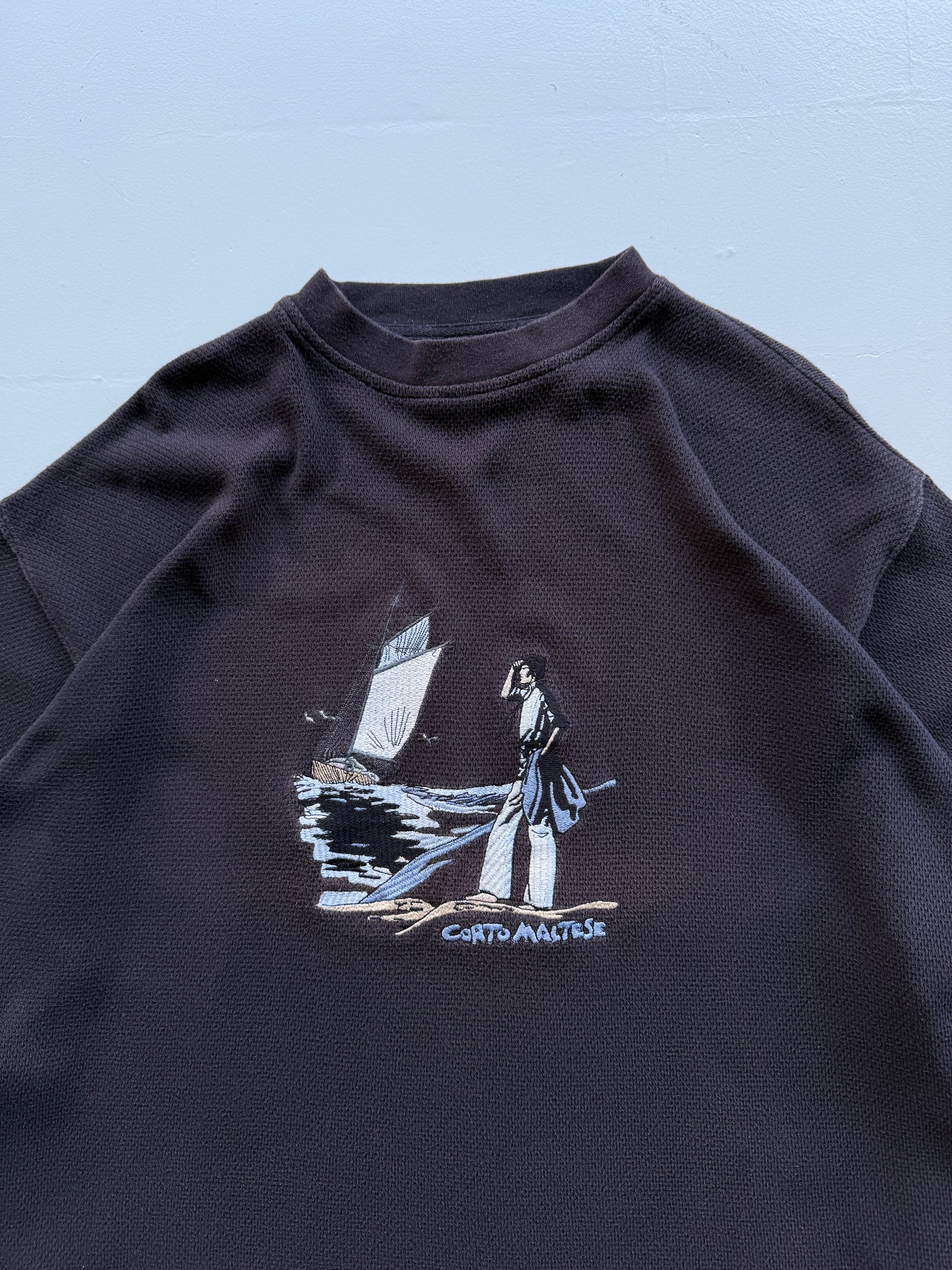 Faded Navy Blue Corto Maltese 00's Vintage Anime Sweatshirt Jumper - XL