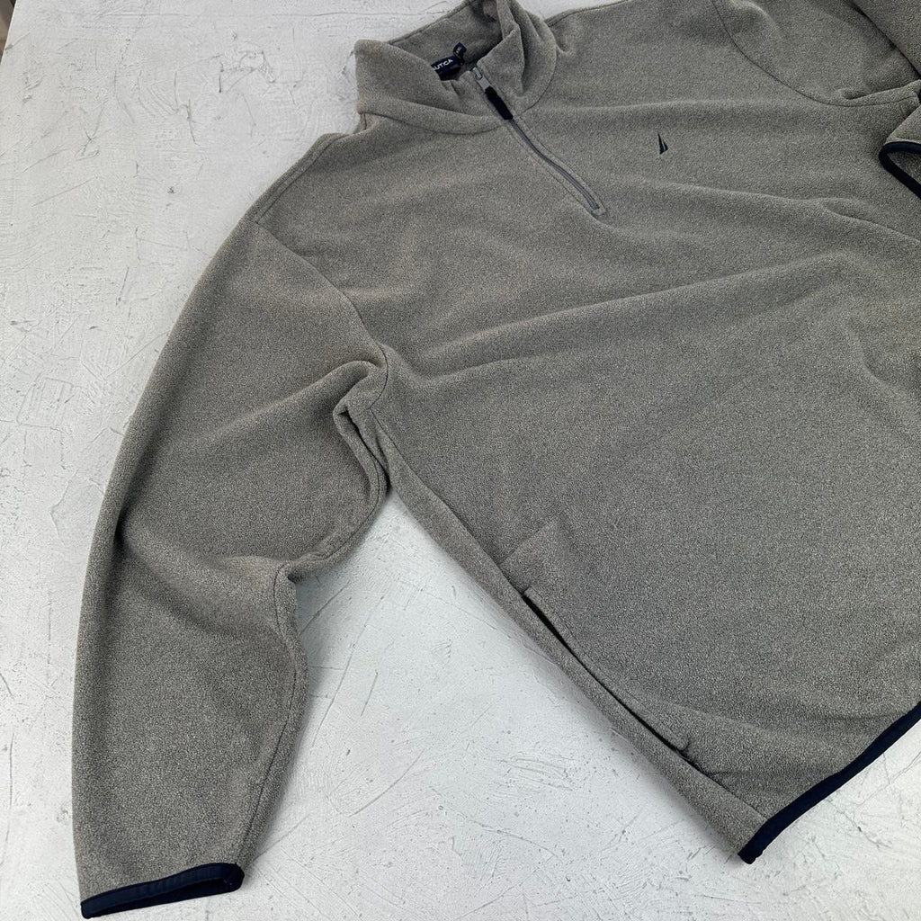 Grey Naurtica Quarter-Zip 90s vintage Fleece - 2XL
