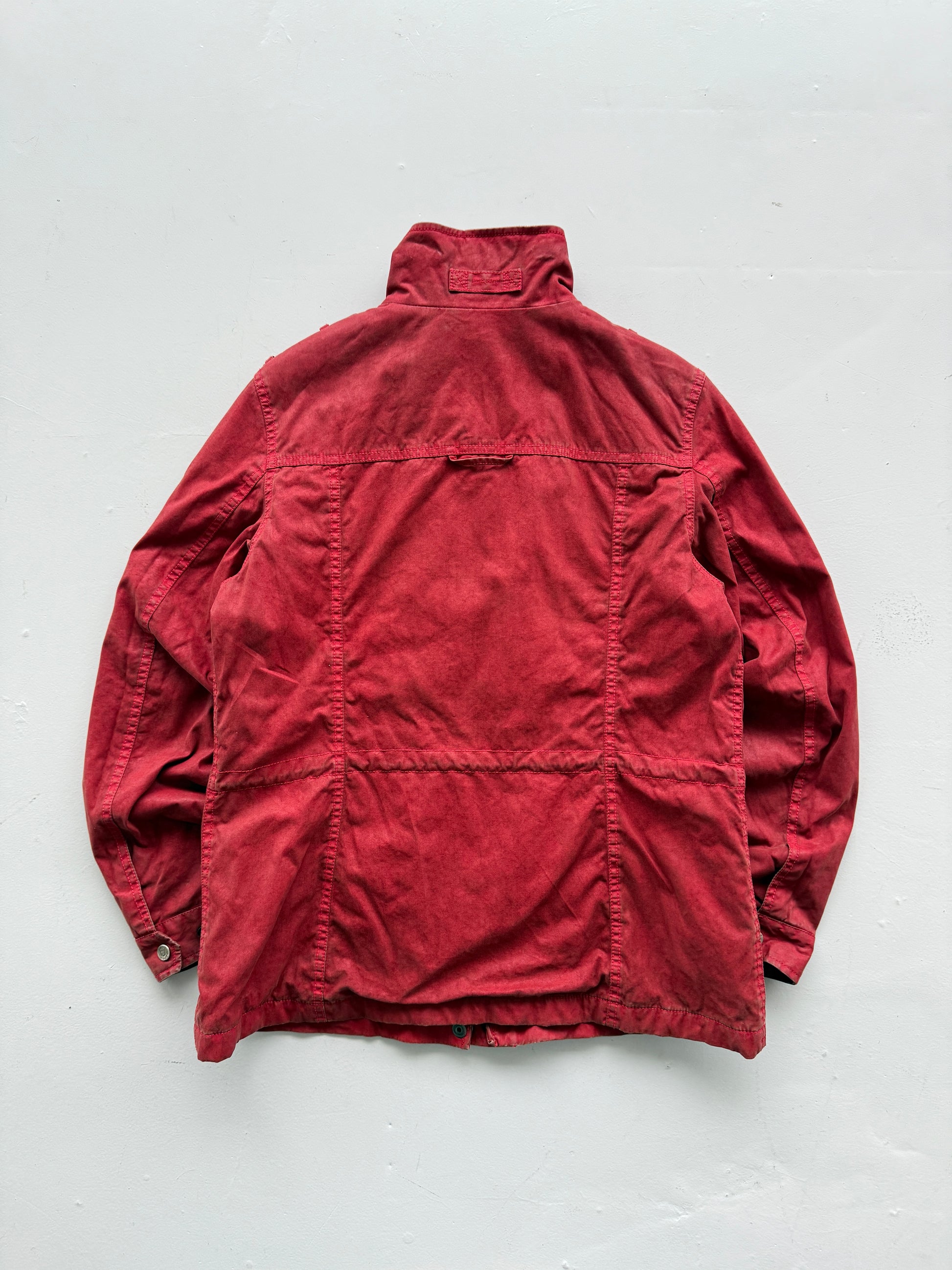 Faded Red Gant 90's Vintage Blanket Lined Field Utility Jacket - Medium