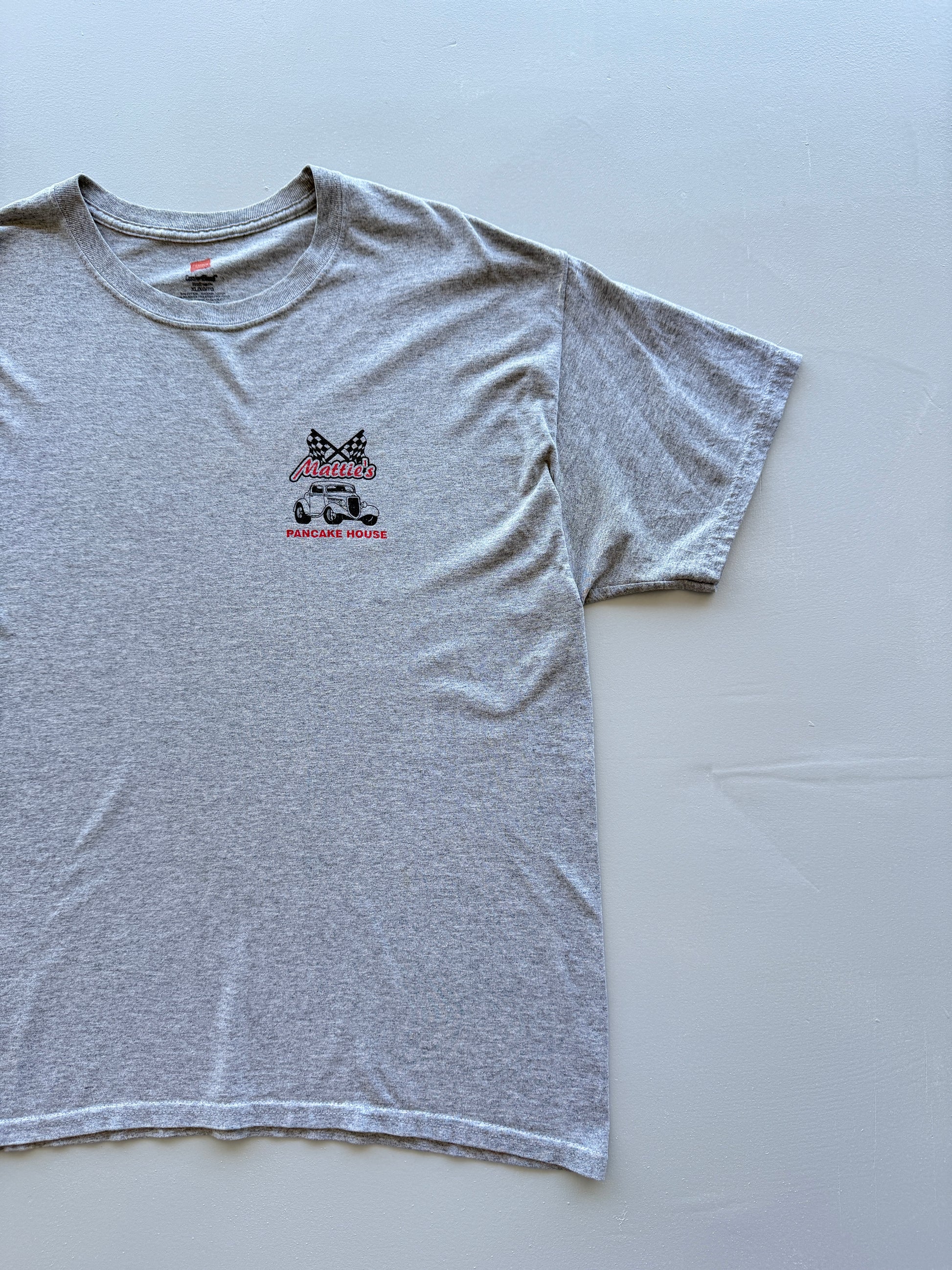 Grey Mattie's Pancake House Hot Rod 90's Vintage Graphic T-Shirt - XL