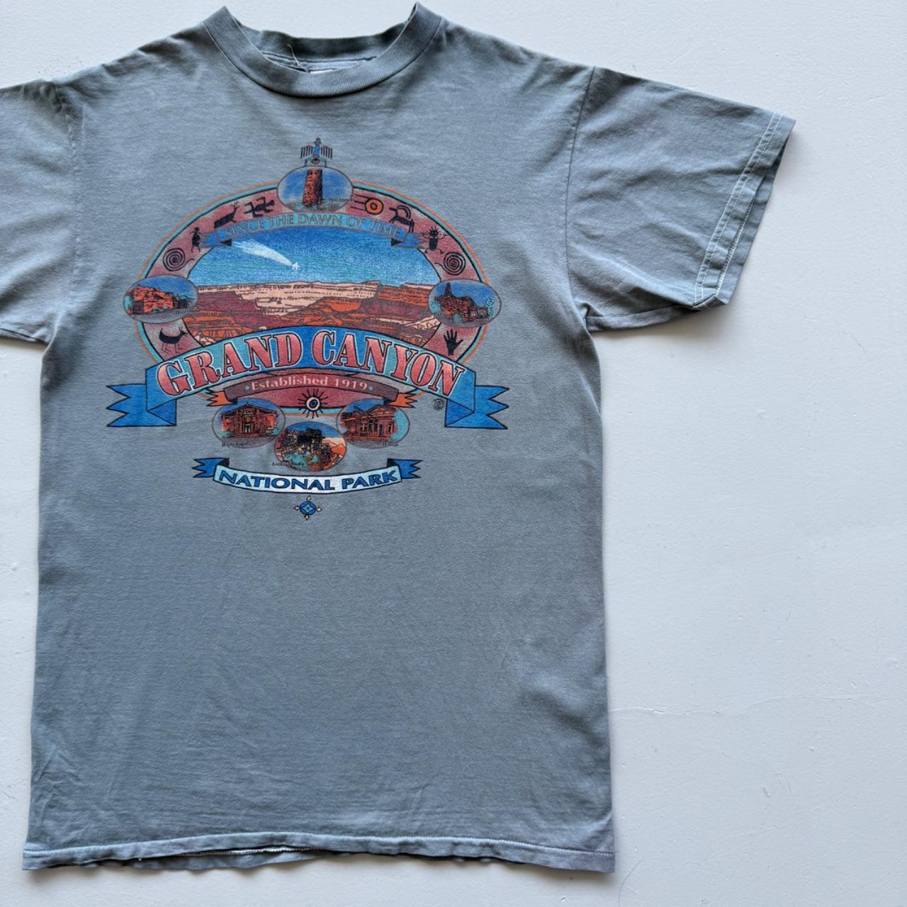 Blue Green Overdyed Grand Canyon 90's Tourist Vintage T-shirt - Medium