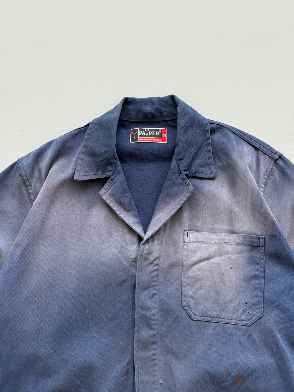 Faded Navy Blue French Chore Jacket 90's Vintage Workwear CH201 - Small