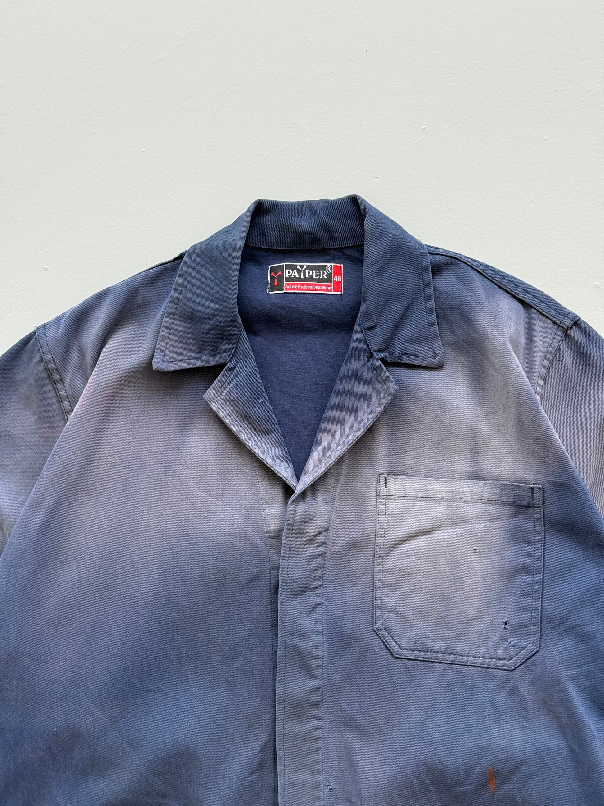 Faded Navy Blue French Chore Jacket 90's Vintage Workwear CH201 - Small