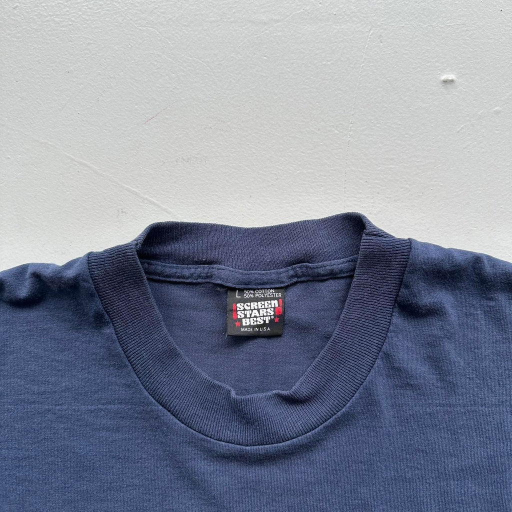 Fire District Navy 90s Vintage T-shirt - Medium