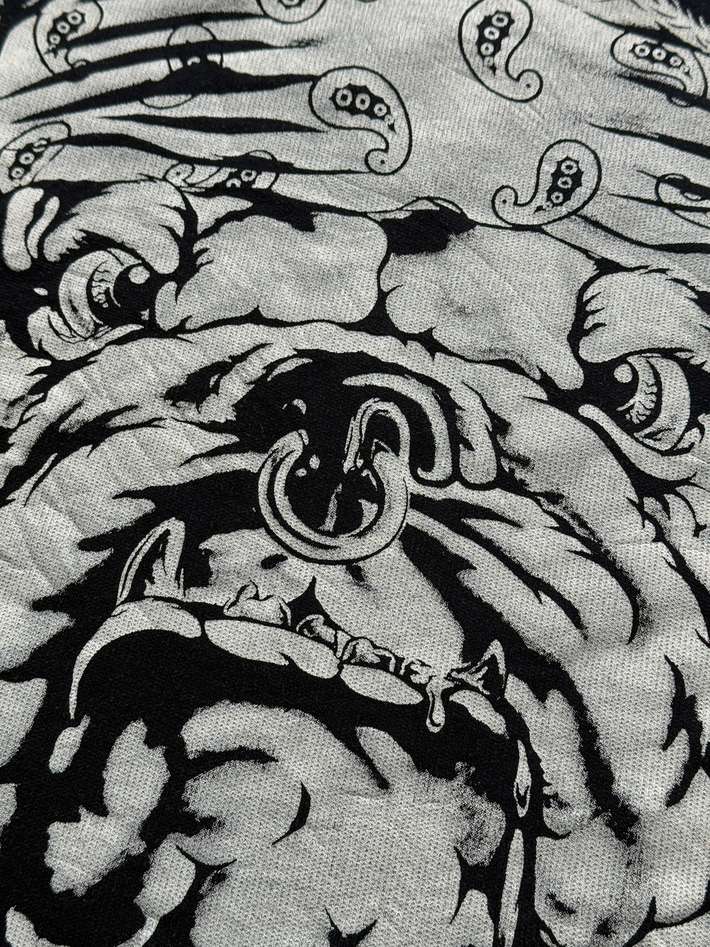 Black American Bulldog Graphic 90's Vintage Sweatshirt - Medium