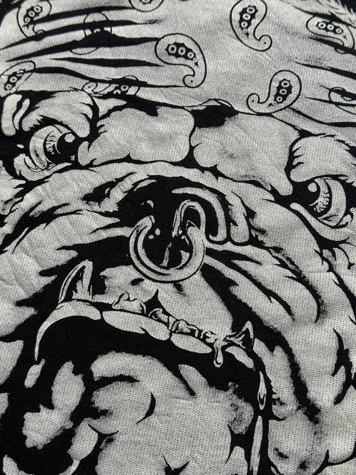 Black American Bulldog Graphic 90's Vintage Sweatshirt - Medium