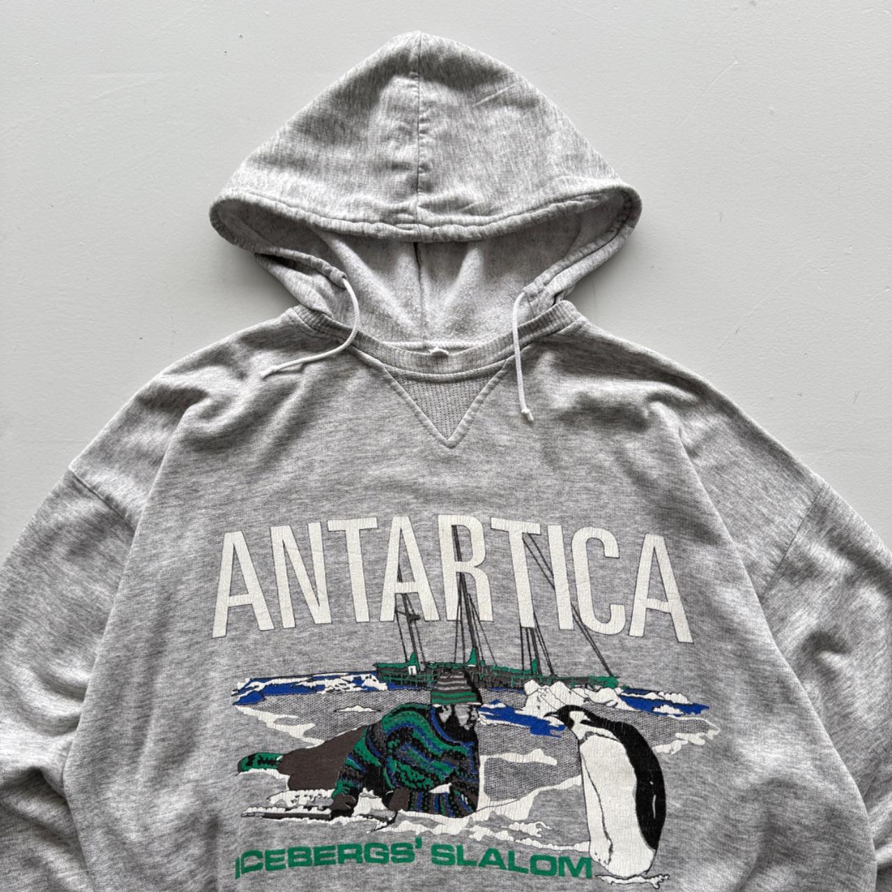 Grey Antarctica 90’s Vintage Afterhood Hoodie - Large