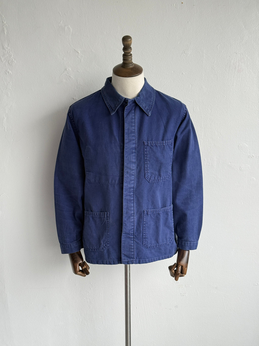 Blue French Vintage Workwear Chore Jacket CH555 - Small