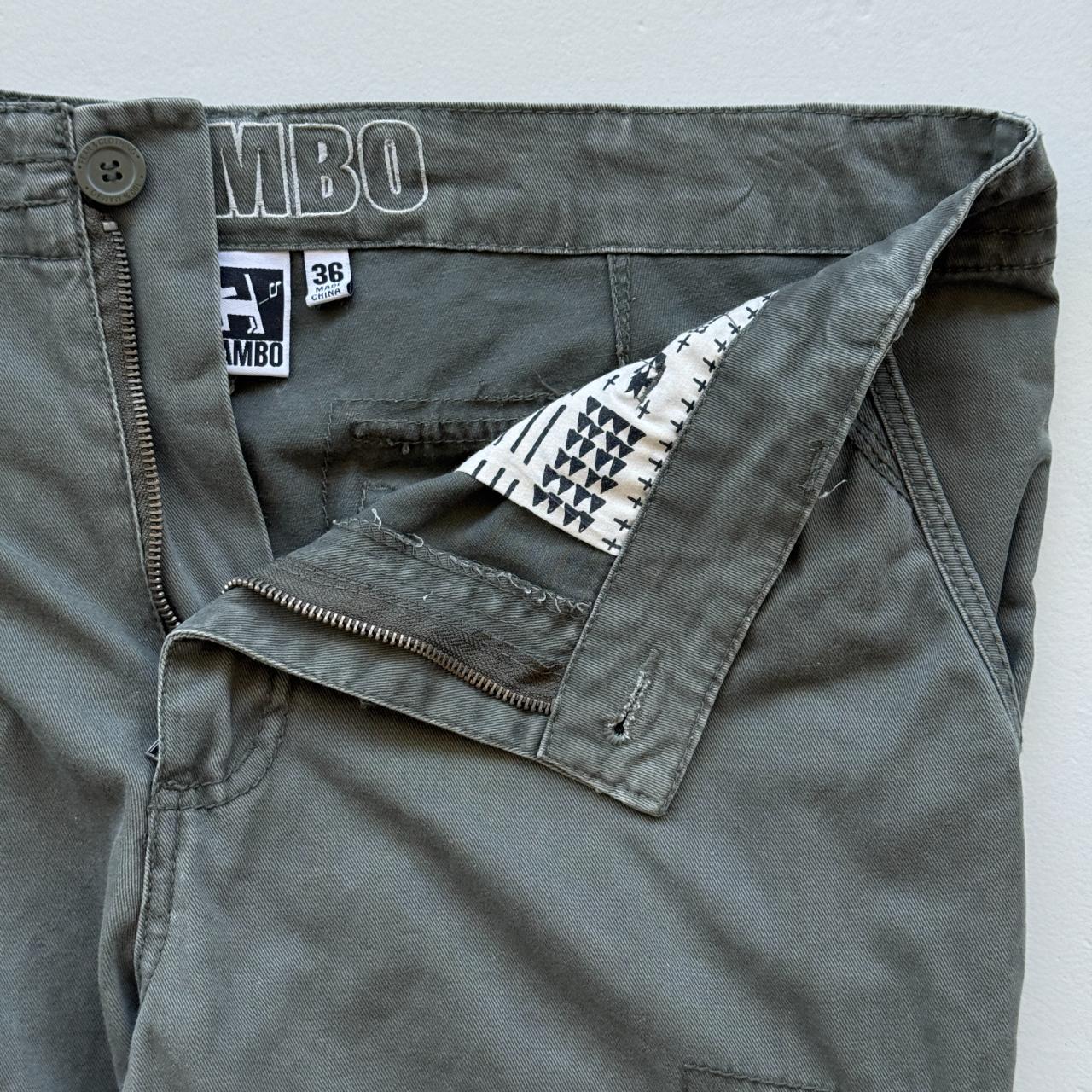 Vintage 90s Mambo Surfwear Cargo Green Pants - 36” x 29”