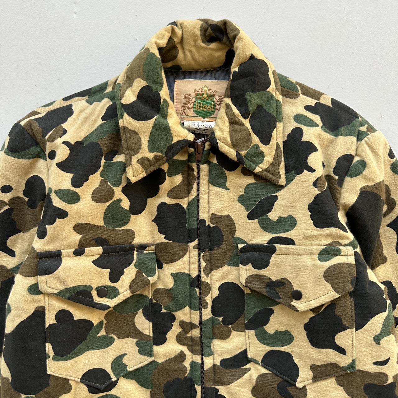 Felt Padded Camo Military 1970s/80s Overshirt - Small