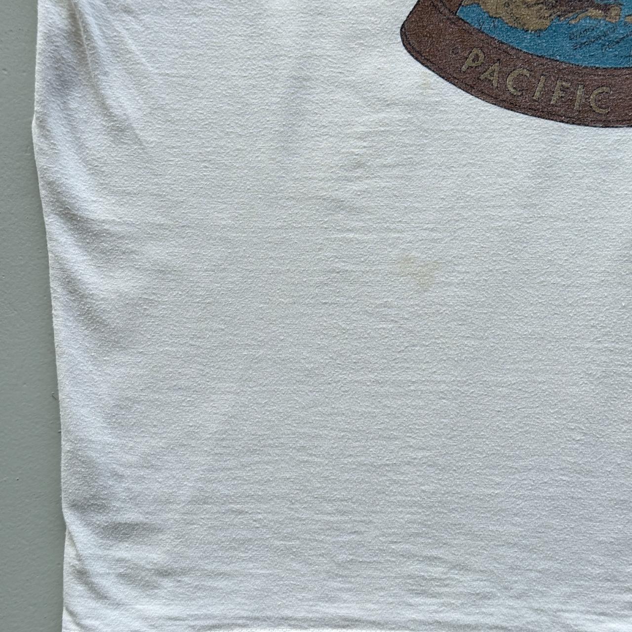 White United Colors of Benetton Pacific Ocean Vintage 90s T-shirt - Boxy XL