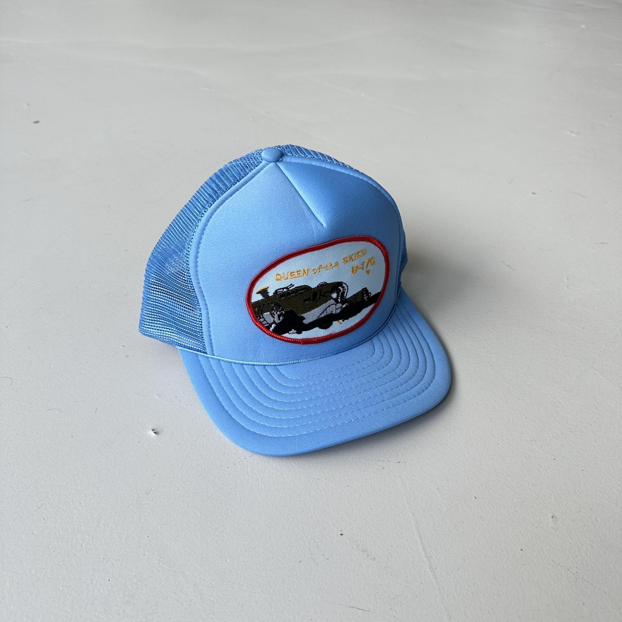 Baby Blue Queen of The Skies Mesh and Foam Trucker SnapBack Cap