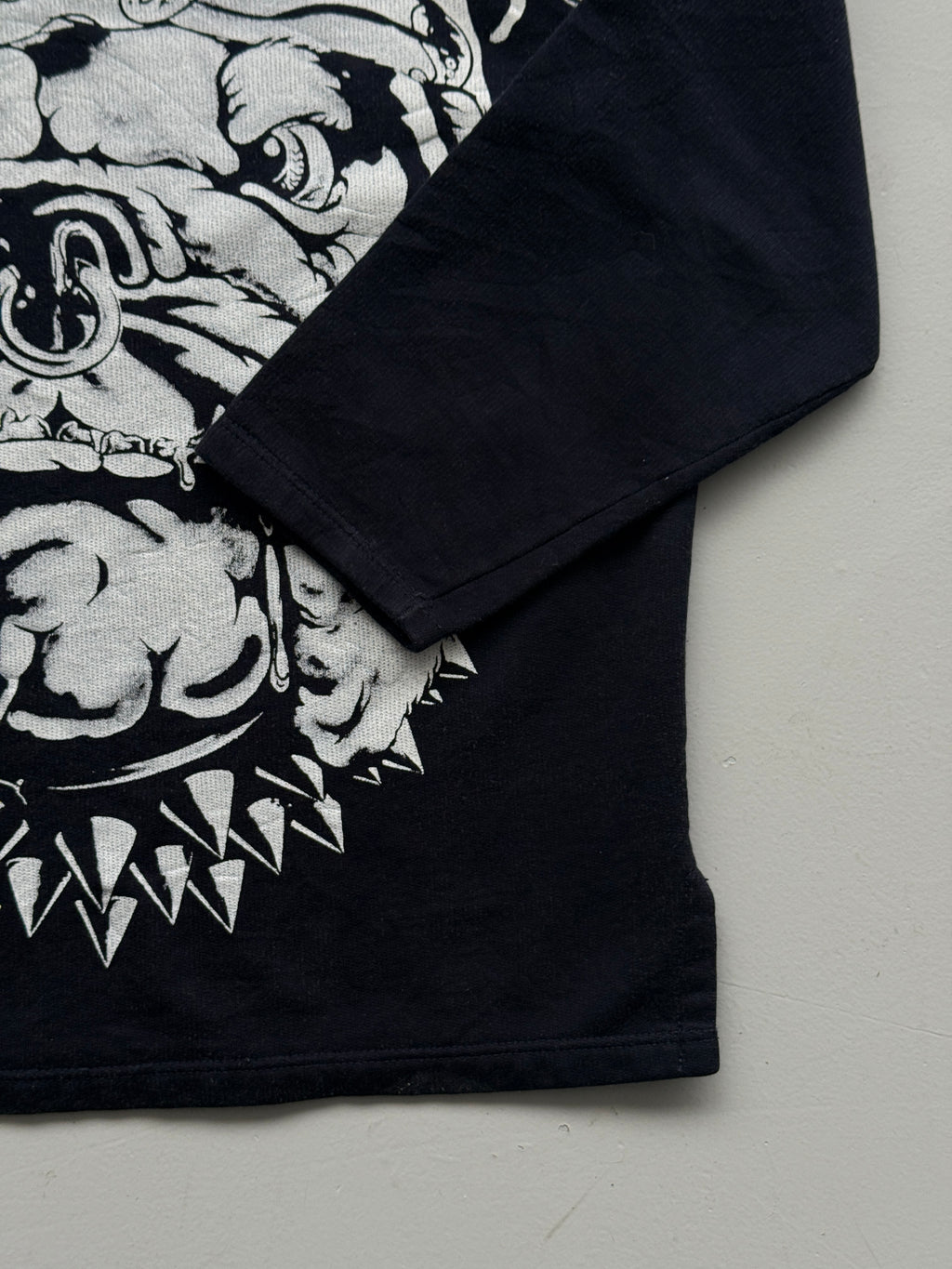Black American Bulldog Graphic 90's Vintage Sweatshirt - Medium