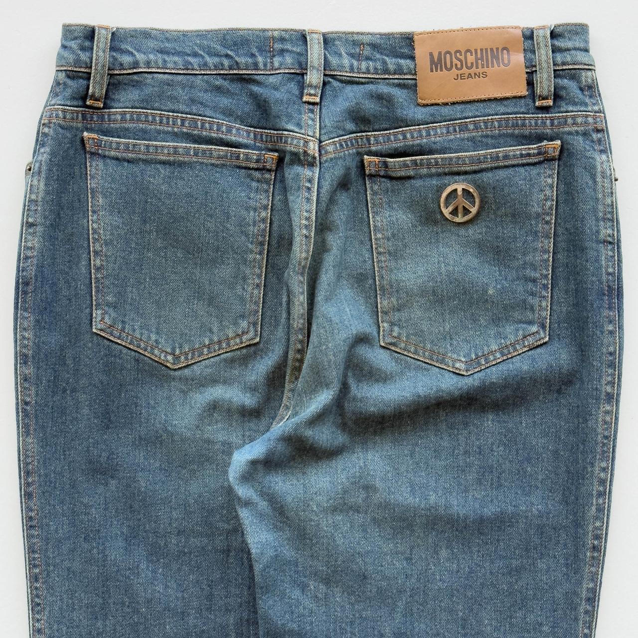 Blue Moschino Denim 90's Vintage Jeans - 32” x 29”