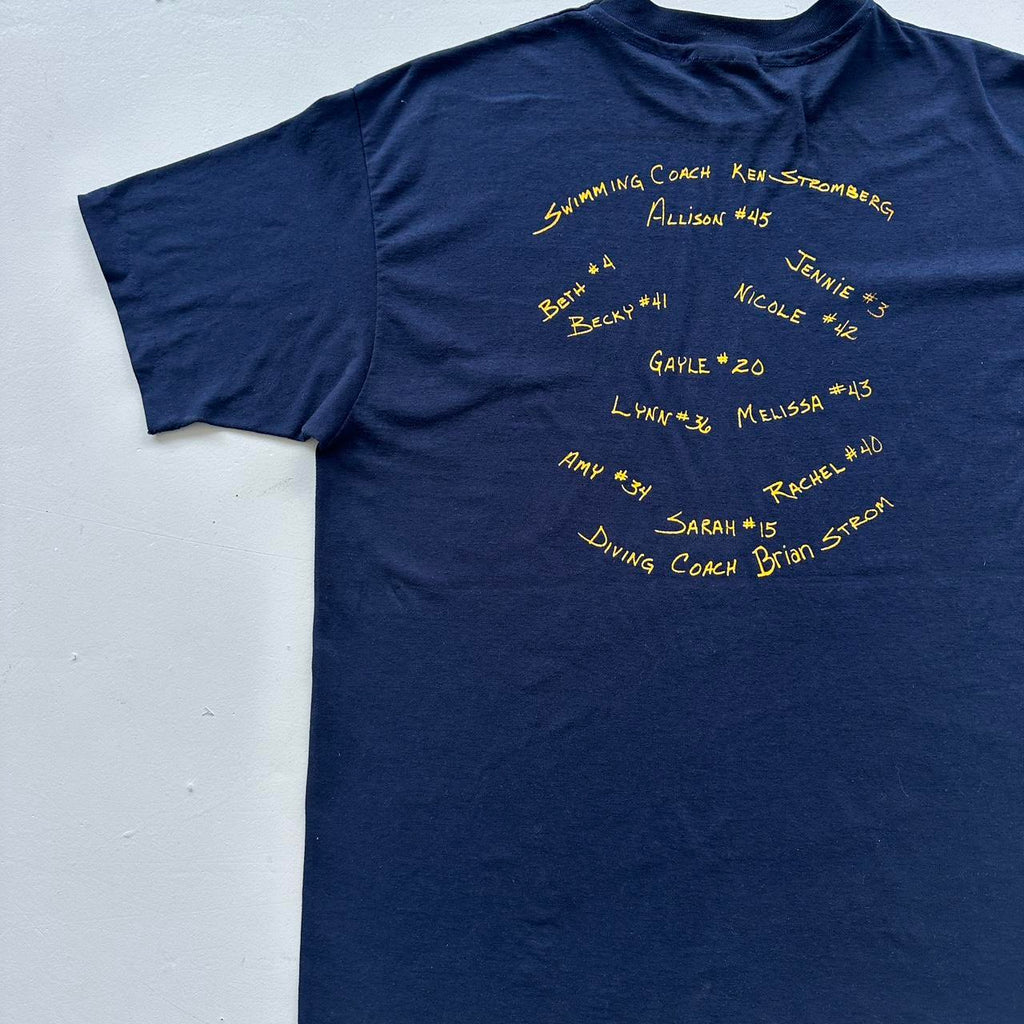 Navy Pirate University Vintage 80's T-shirt - XL